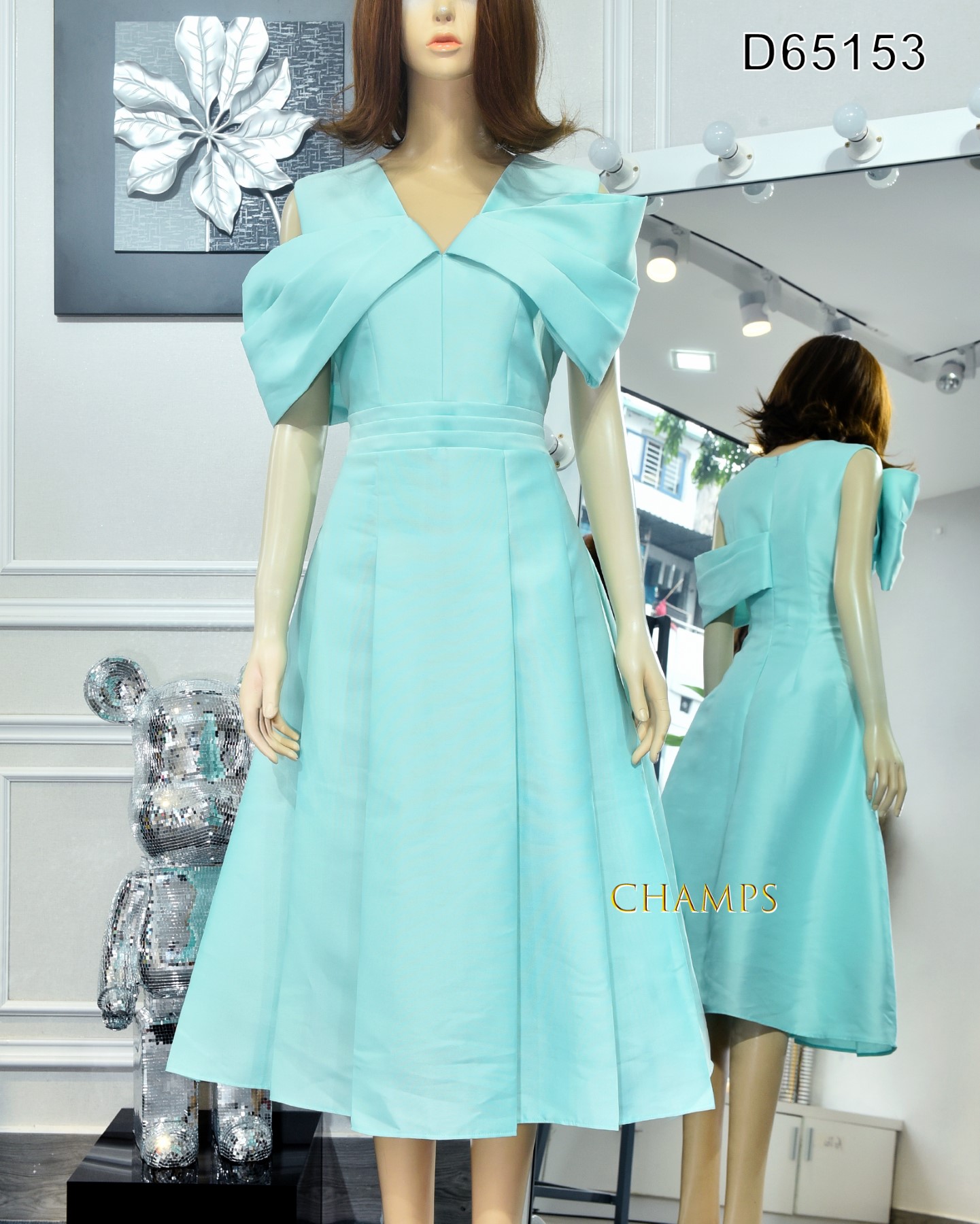 ĐẦM XÒE XANH NƠ 65153