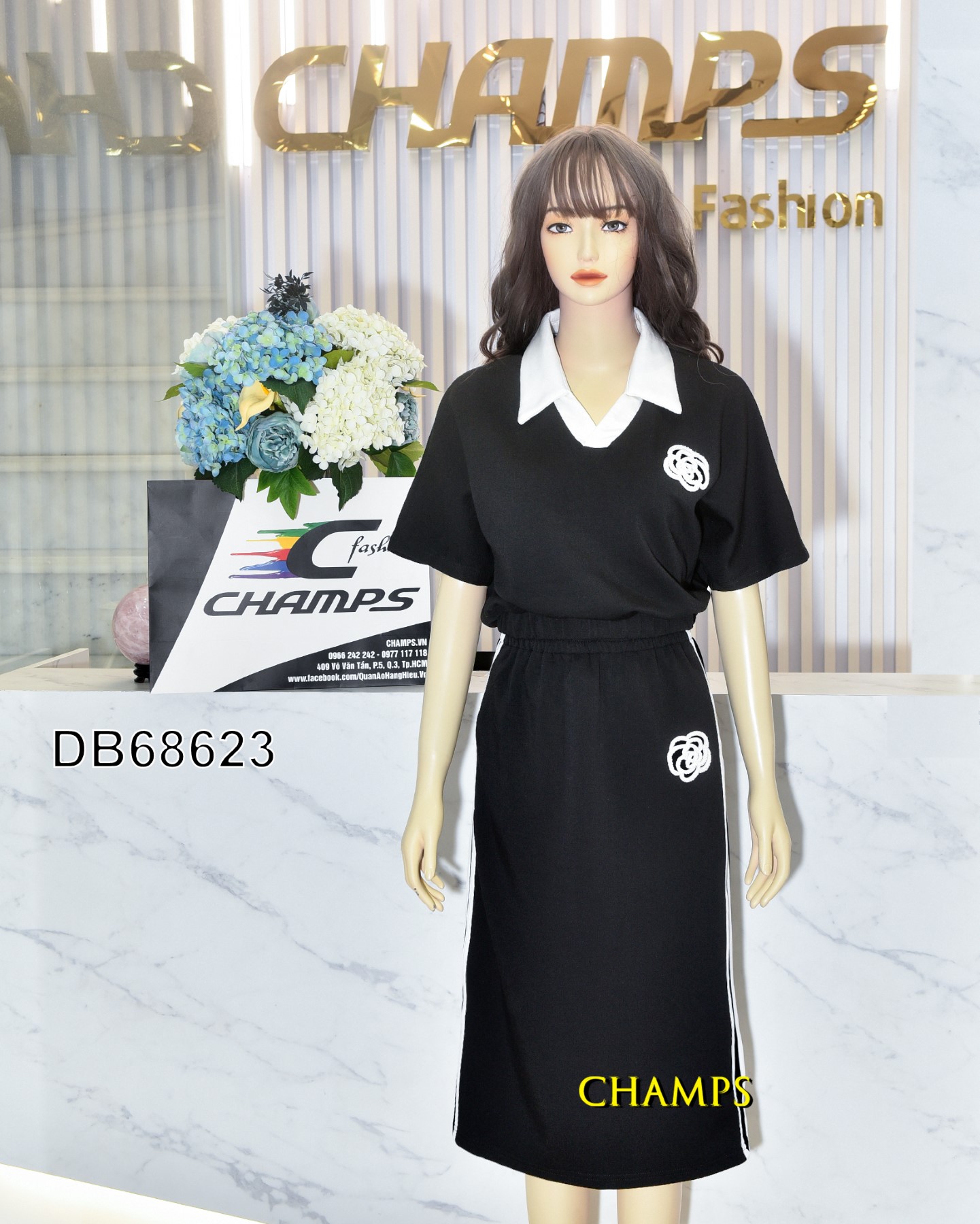 BỘ THUN ĐEN CHANEL +CV 68623