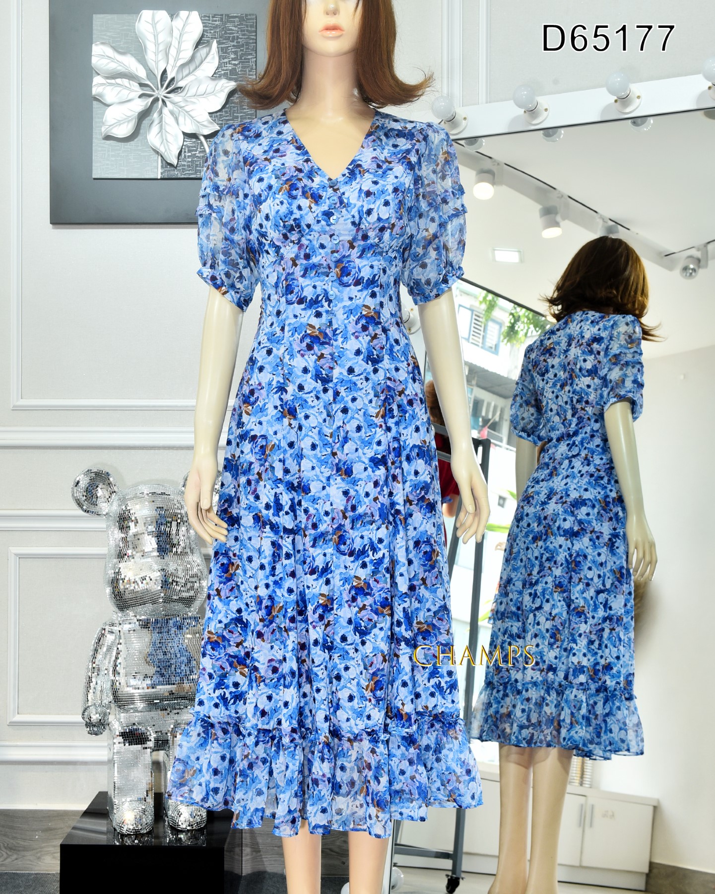 ĐẦM LỤA TÍM LOANG 65177