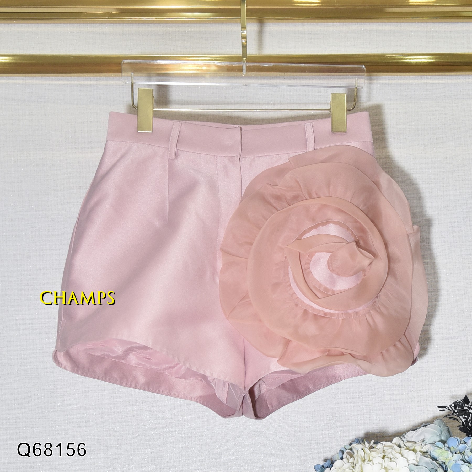QUẦN SHORT HỒNG HOA LAZE TO 68156