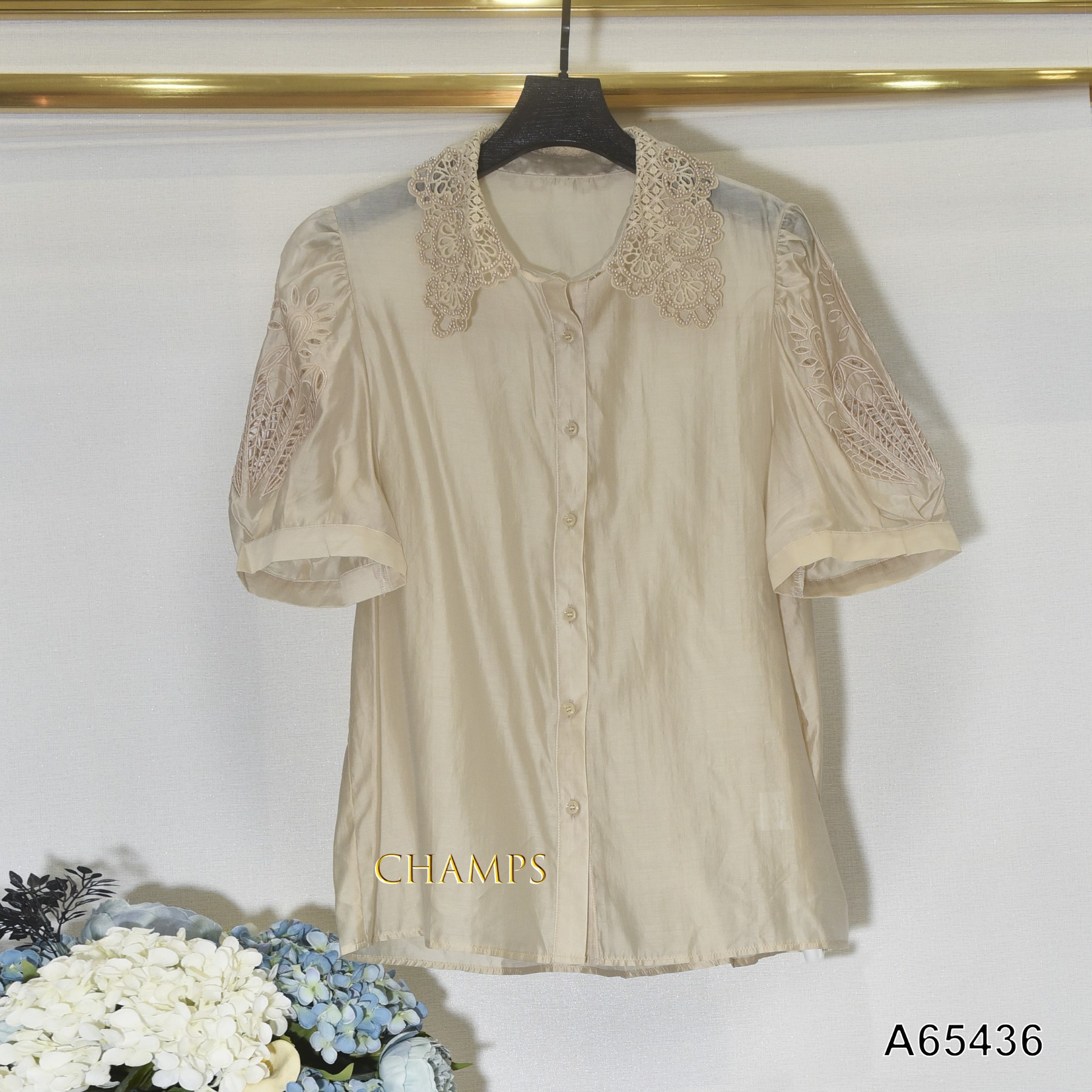 ÁO SƠ MI KEM CỔ CƯỜM 65436