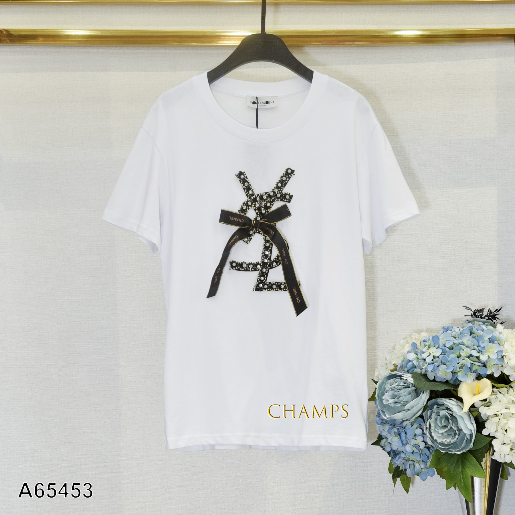 ÁO THUN TRẮNG YSL 65453