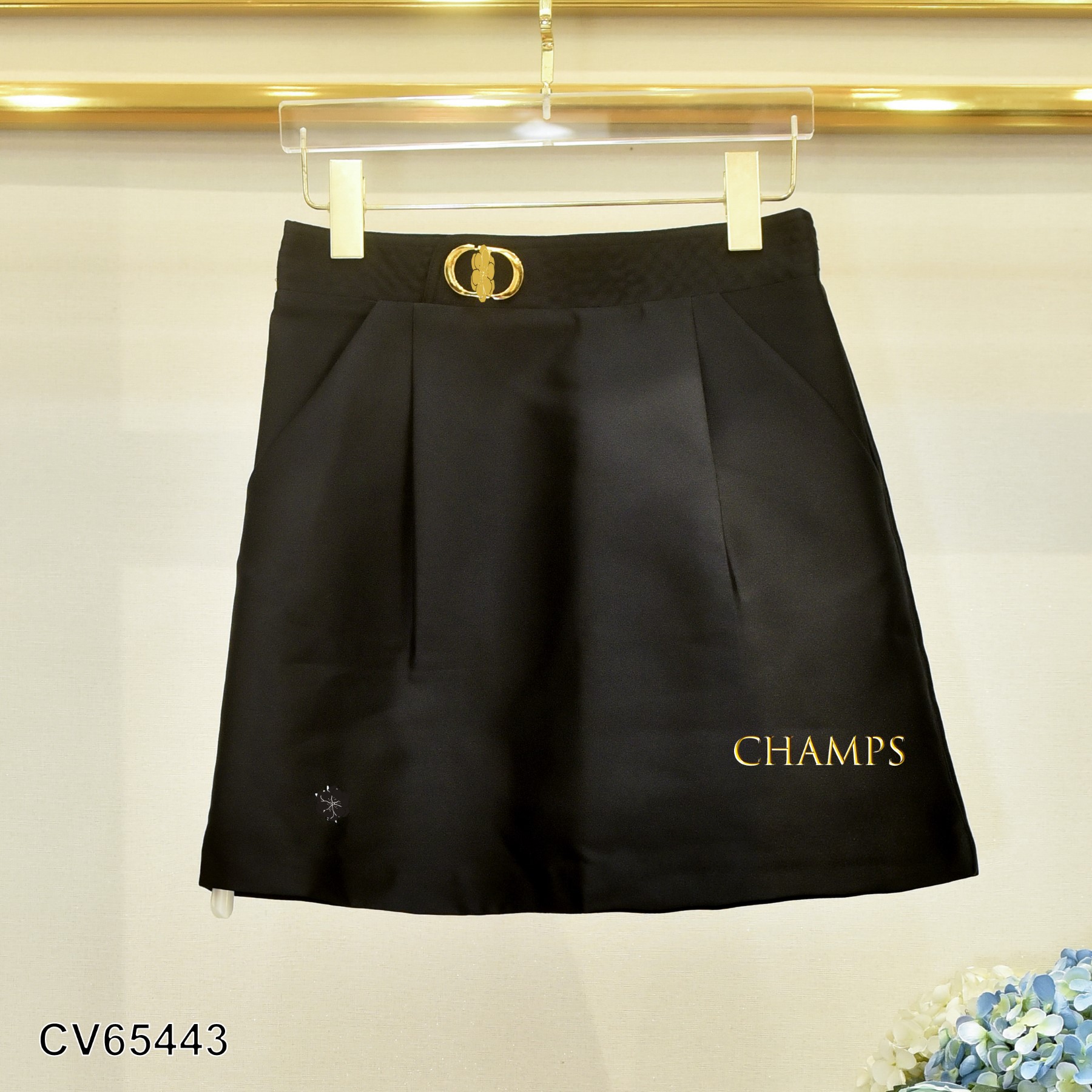 CHÂN VÁY ĐEN DIOR 65443