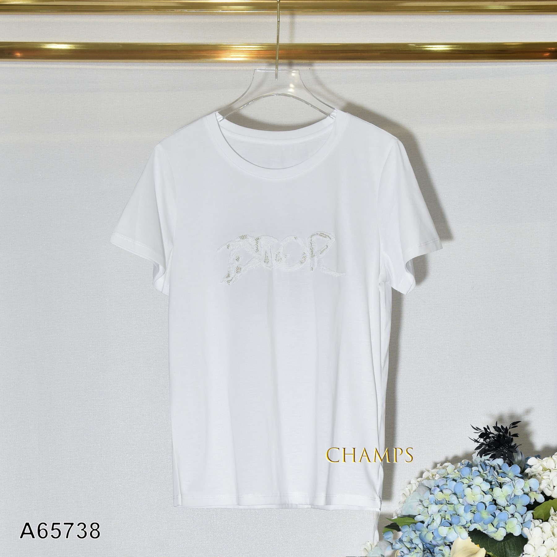 ÁO THUN GIẤY LỤA TRẮNG DIOR 65738