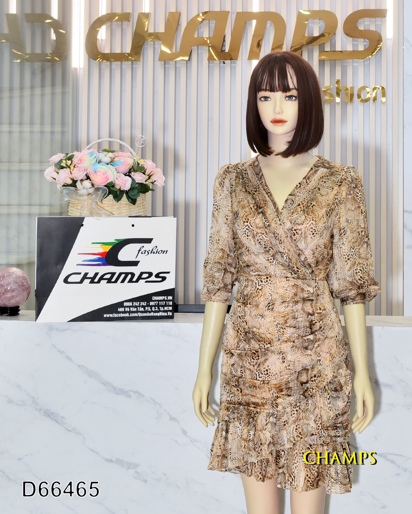 ĐẦM LỤA VÂN VÀNG NHÚNG 66465