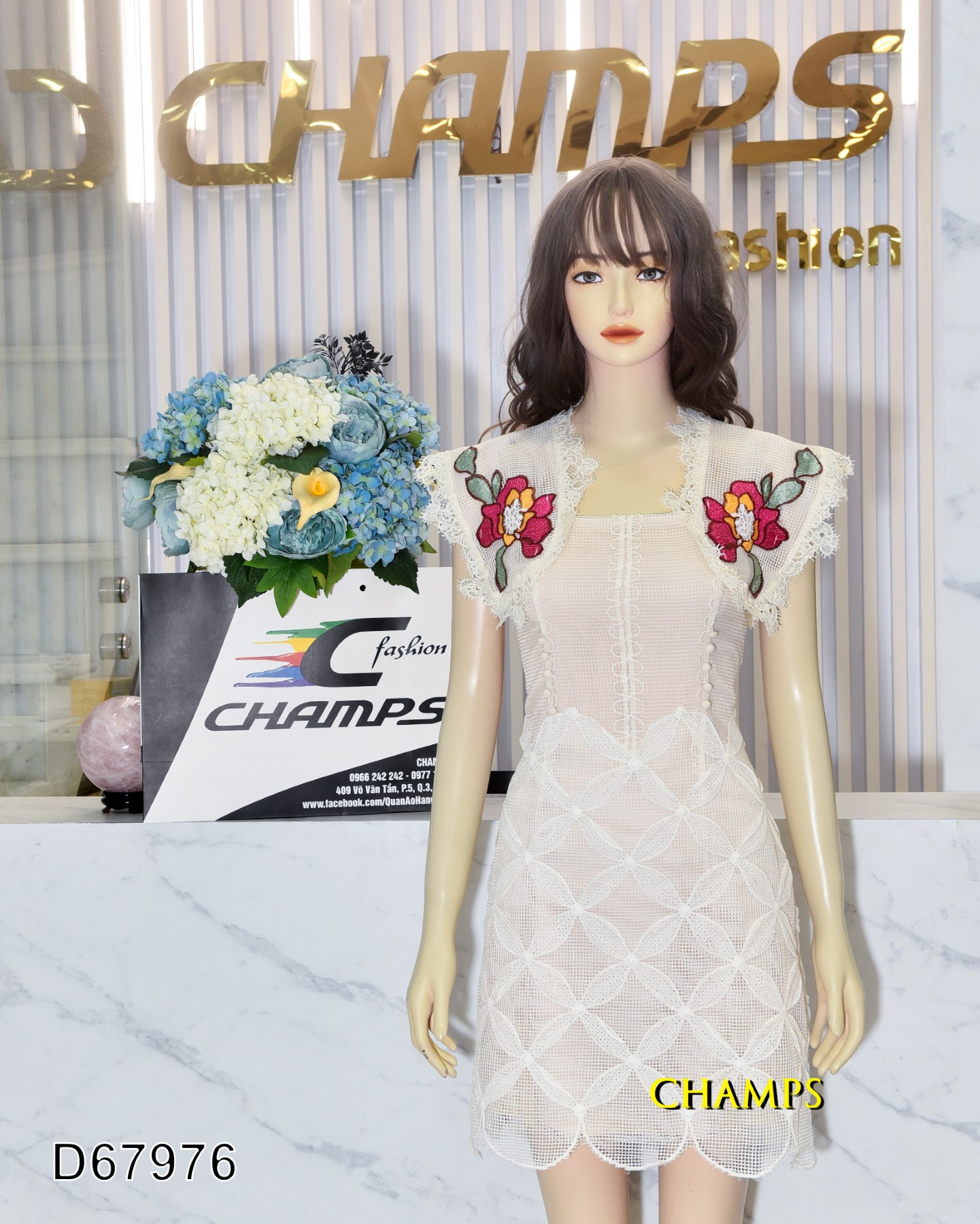 ĐẦM KEM REN VAI HOA 67976