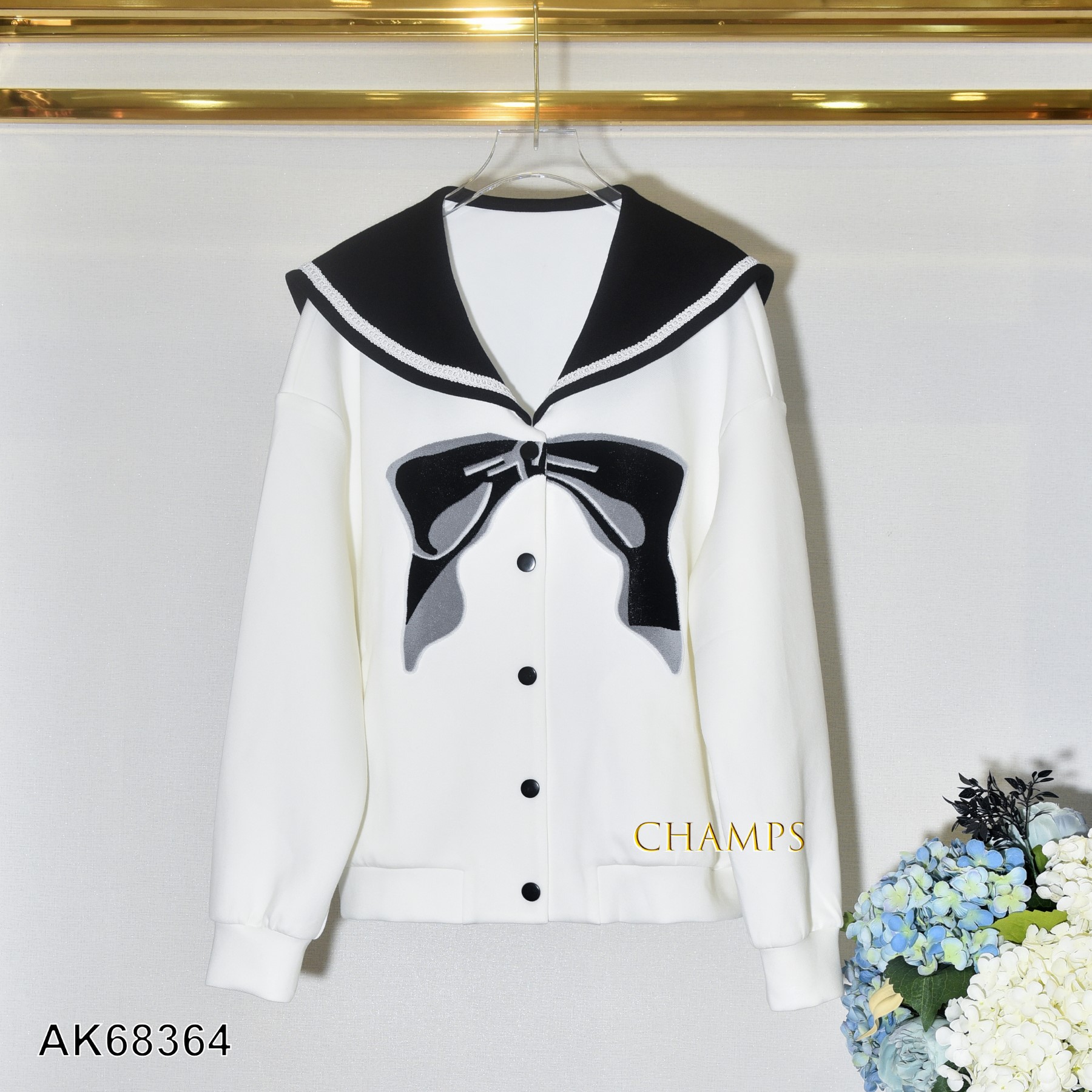 ÁO KHOÁC TRẮNG NƠ BÈO CỔ 68364