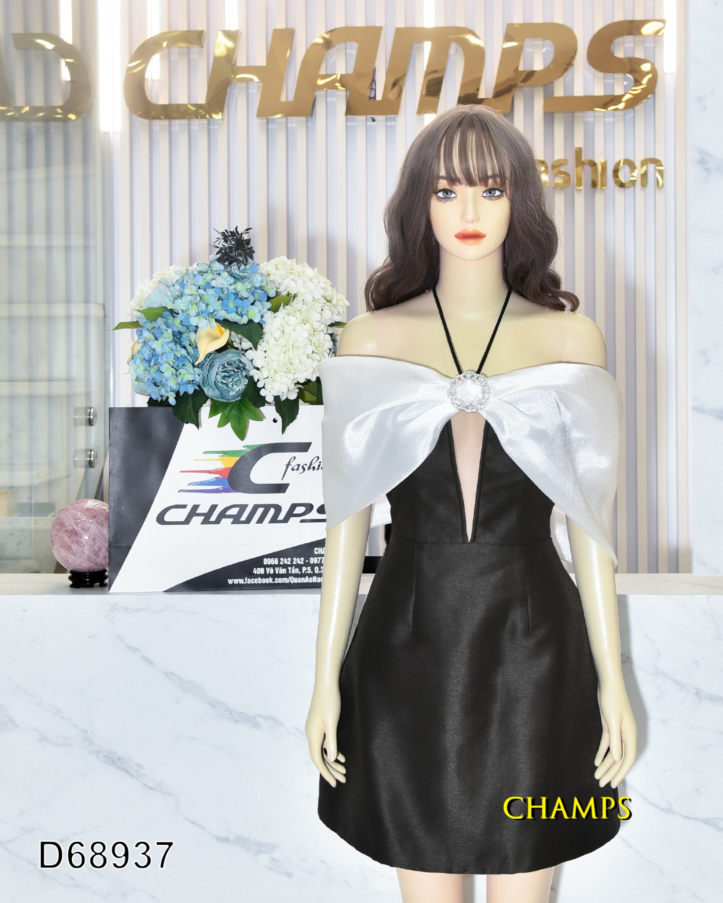 ĐẦM ĐEN TƠ TRẮNG VAI TRỄ ĐÁ HTK 68937