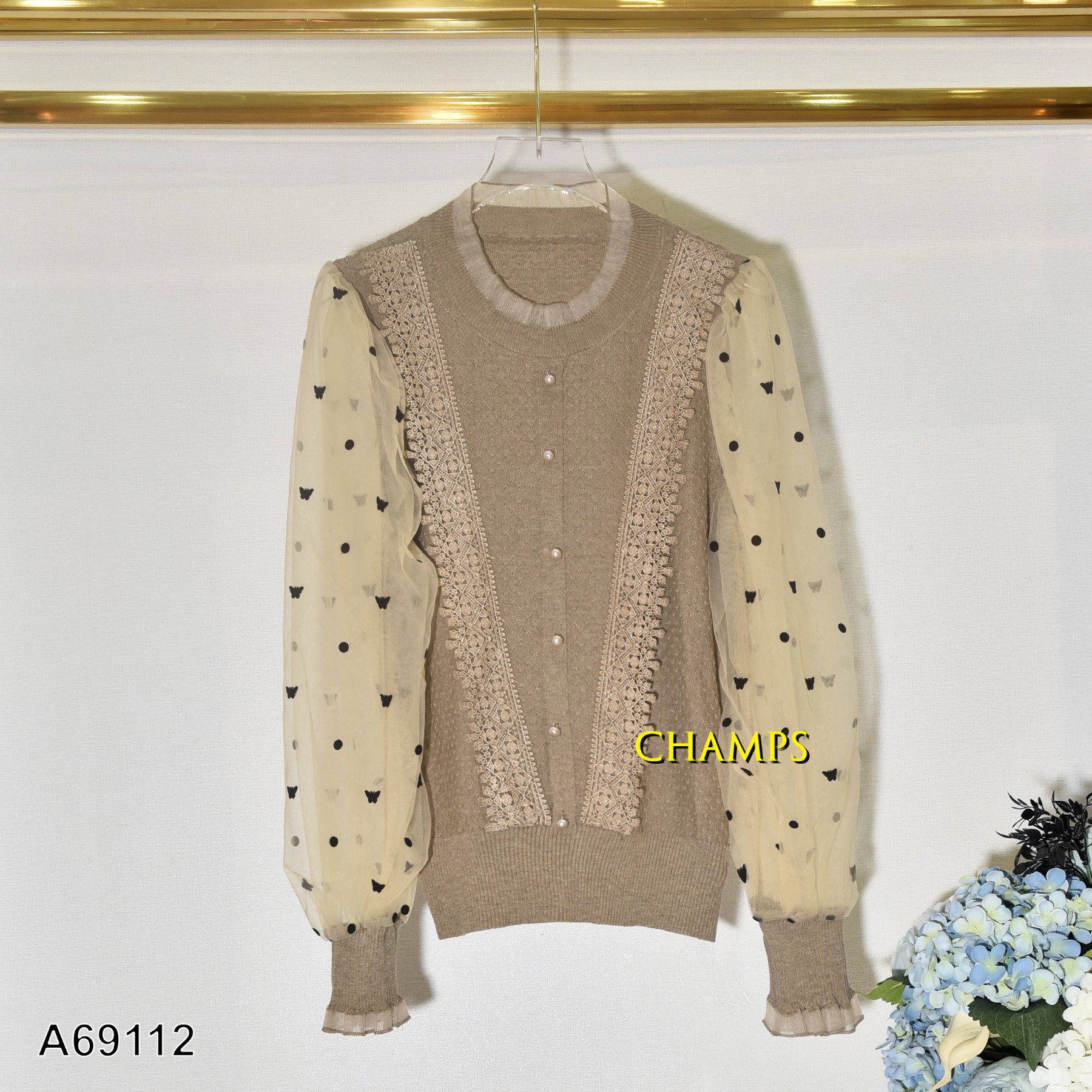 ÁO LEN NÂU TAY TIM 69112