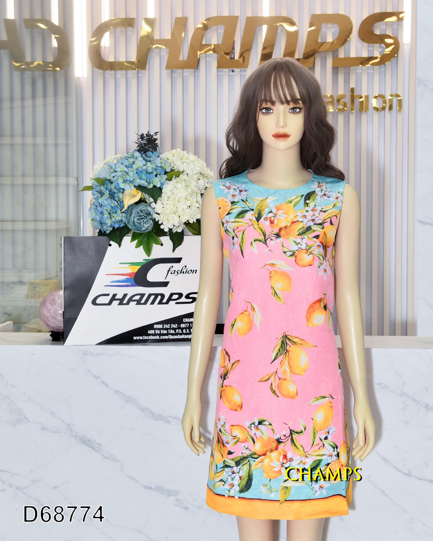 ĐẦM SUÔN HOA QUẢ CHANEL D&G 68774