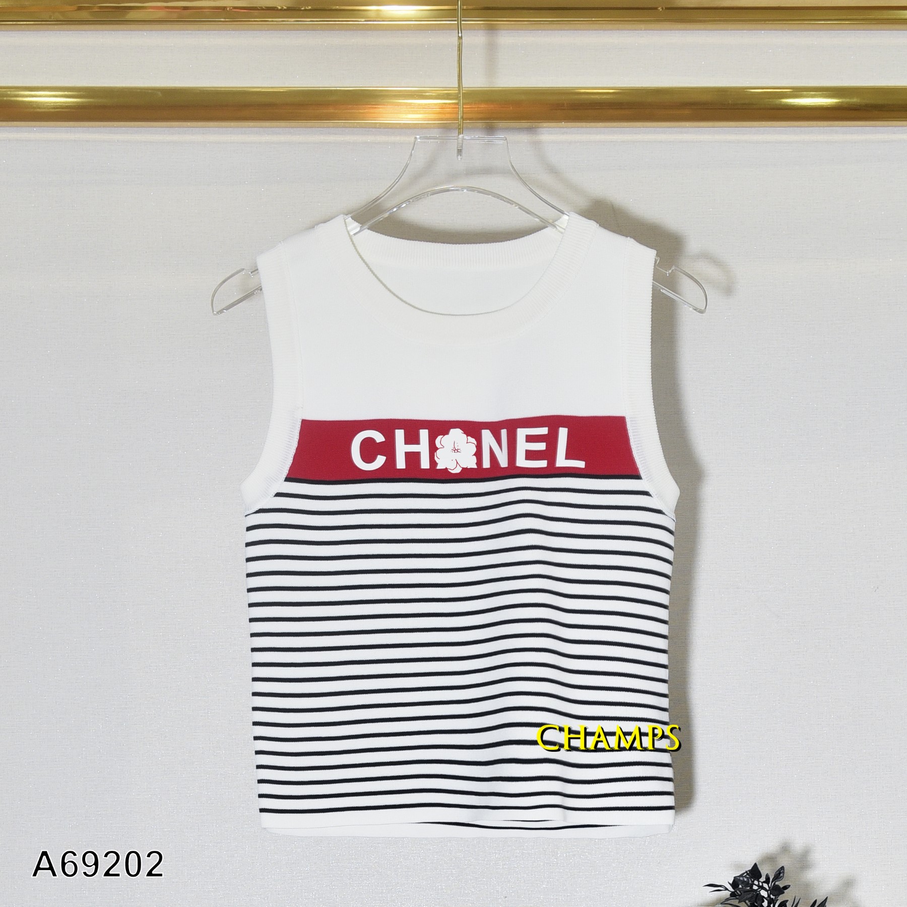 ÁO KẺ ĐEN TRẮNG CHANEL PHỐI XANH HỒNG 69202