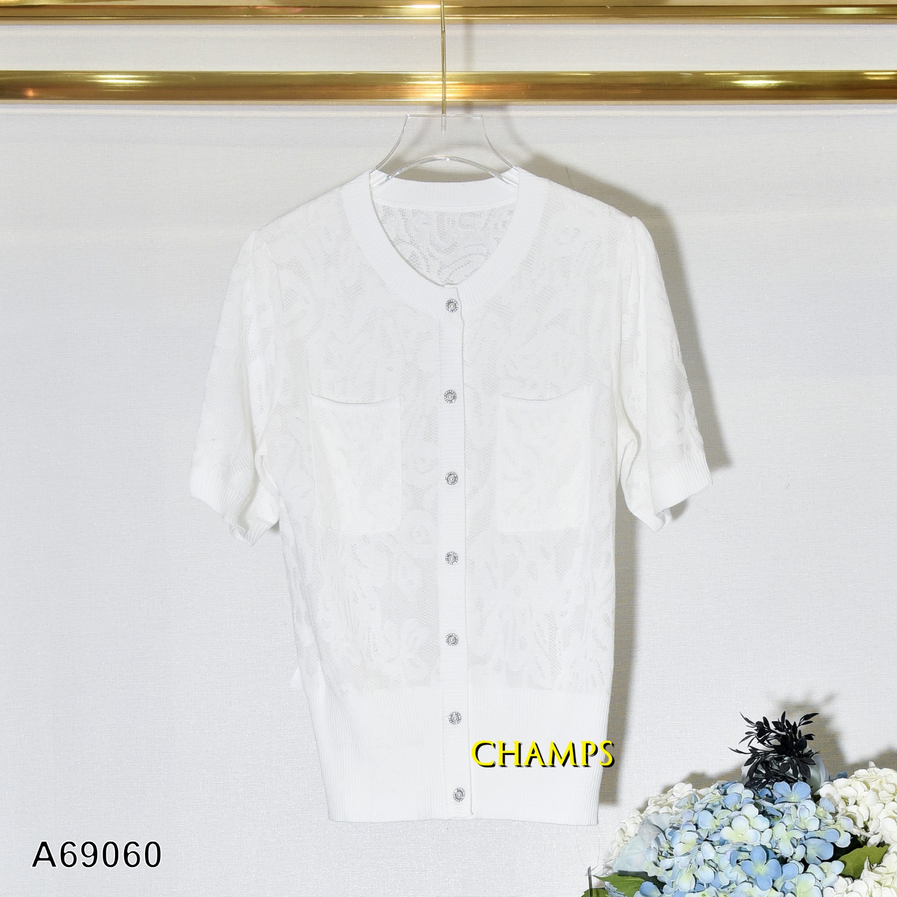 ÁO LEN TRẮNG NÚT 69060