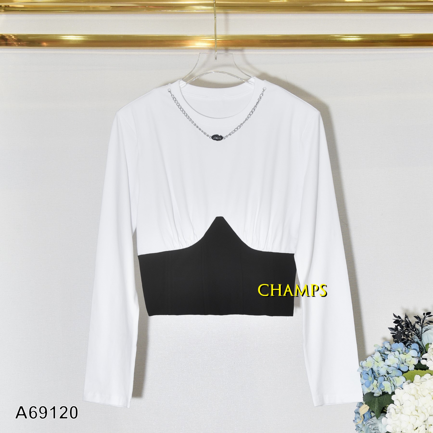 ÁO THUN TRẮNG BO 69120