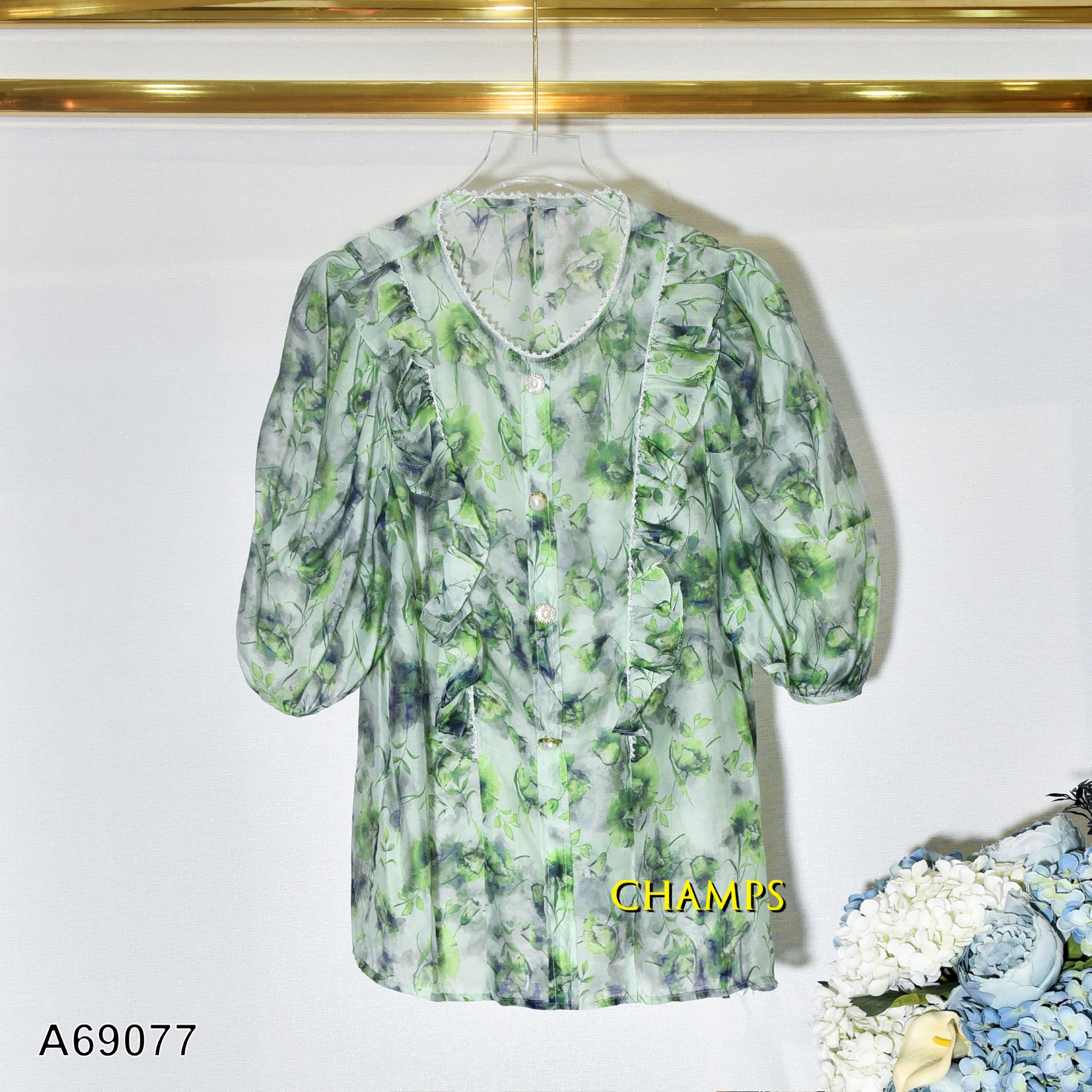 ÁO XANH HOA 69077