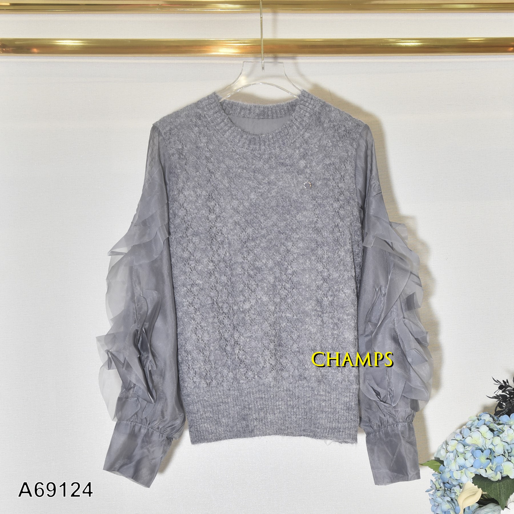 ÁO LÔNG VŨ XÁM 69124