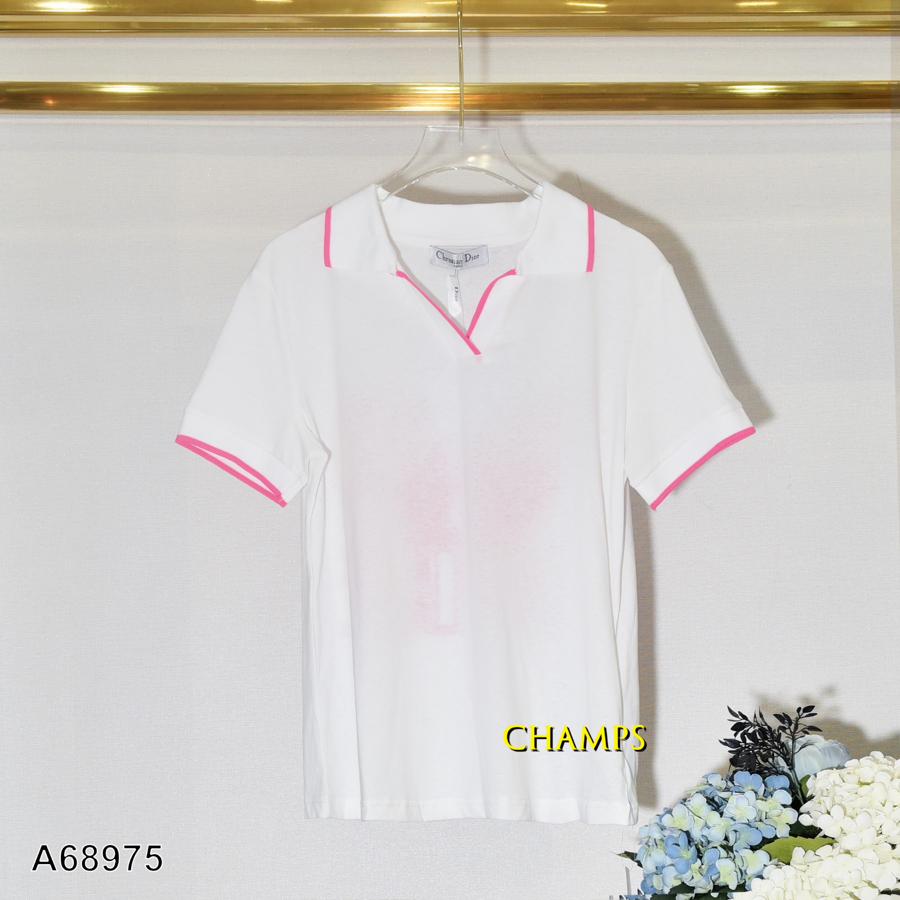 ÁO THUN TRẮNG DIOR HỒNG 68975