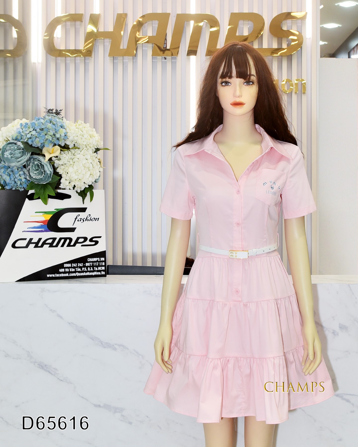 ĐẦM HỒNG MIUMIU +DN 65616