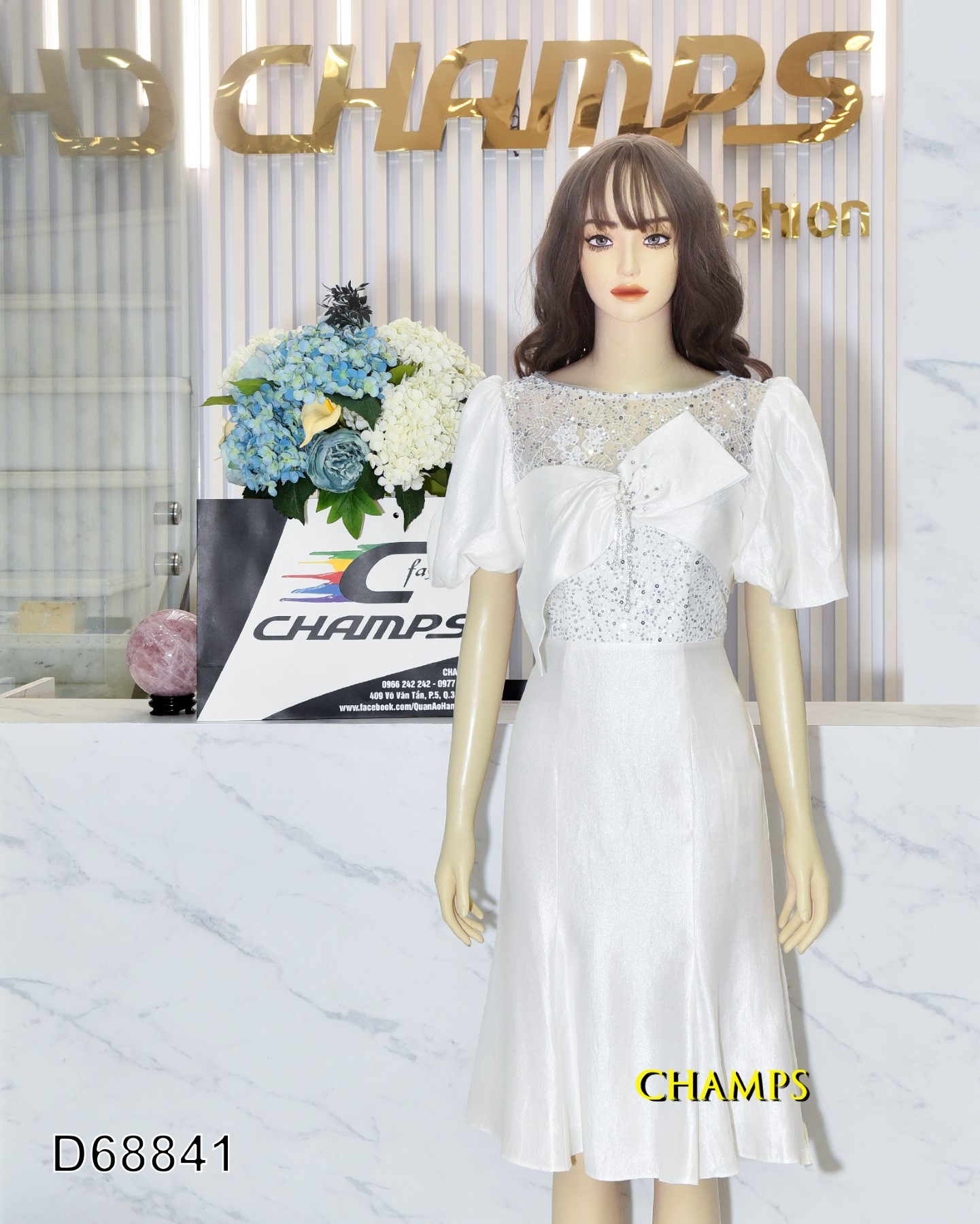 ĐẦM ĐUÔI CÁ TRẮNG DÀI KIM SA 68841