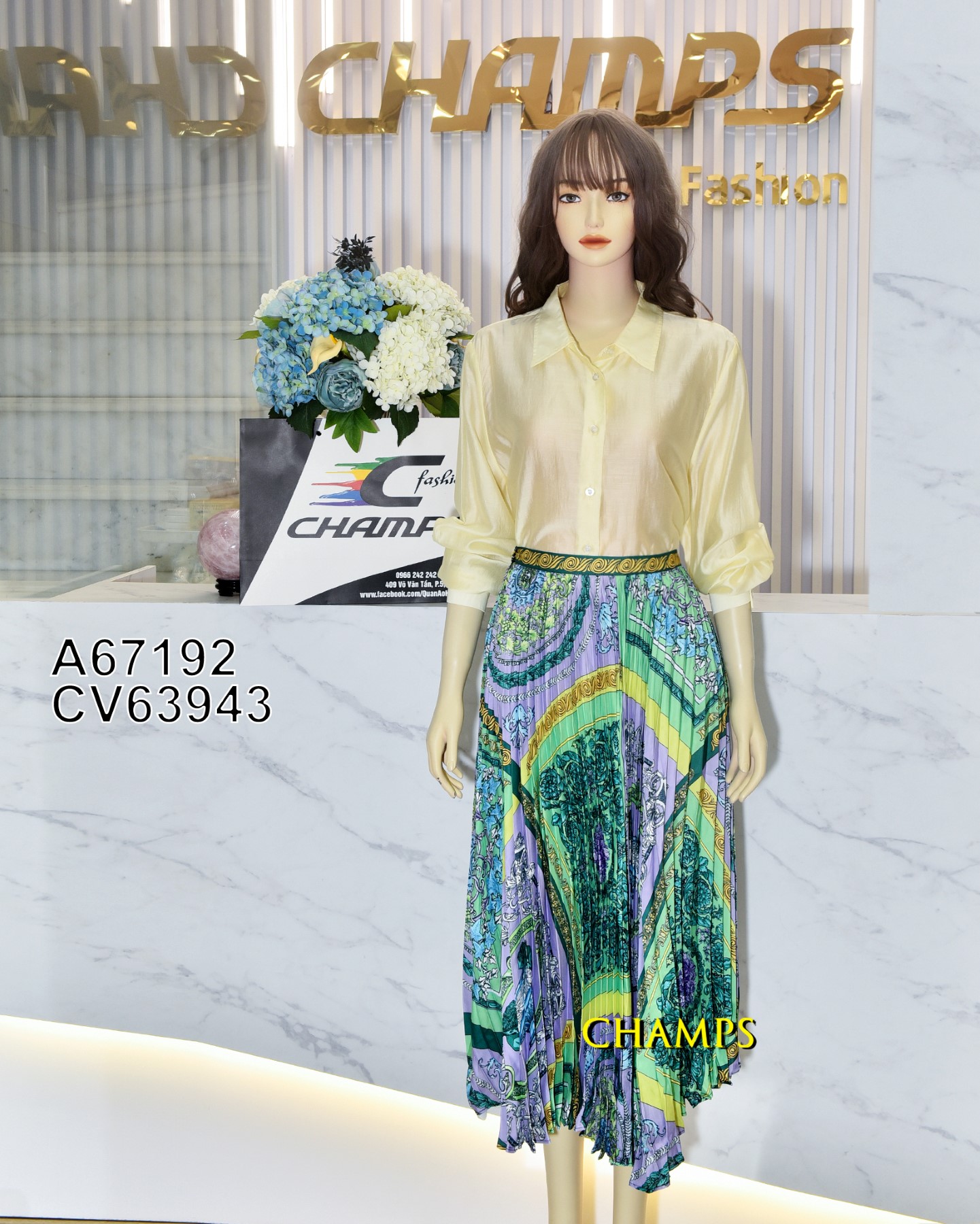 ÁO SƠ MI VÀNG TƠ TAY DÀI 67192