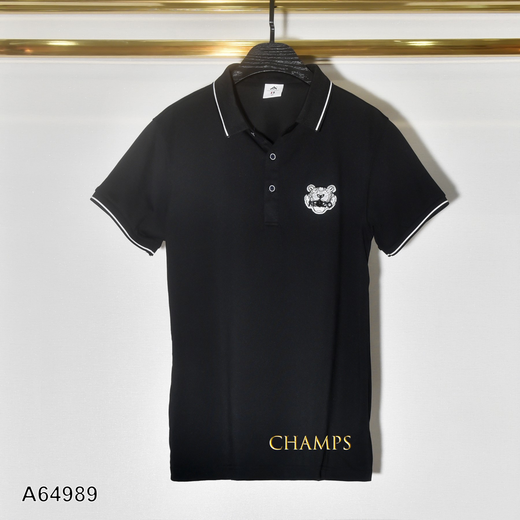 ÁO THUN ĐEN CỔ KENZO 64989