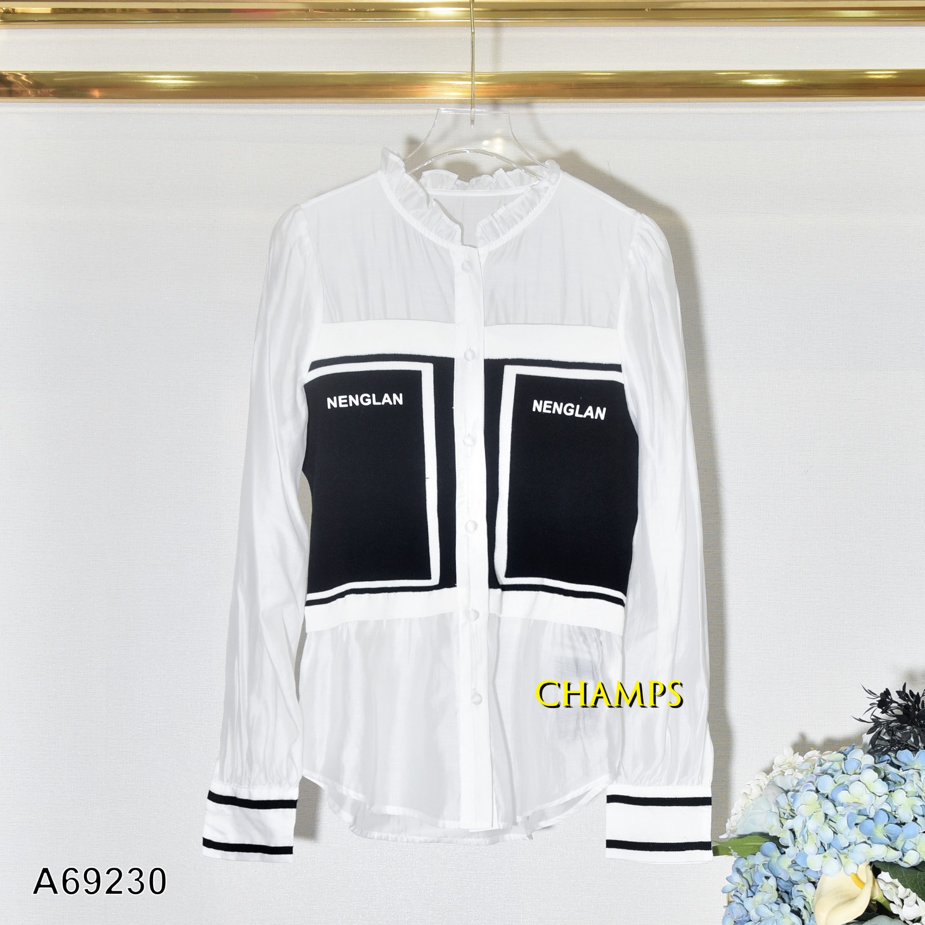 ÁO TRẮNG SƠ MI CHANEL LEN 69230