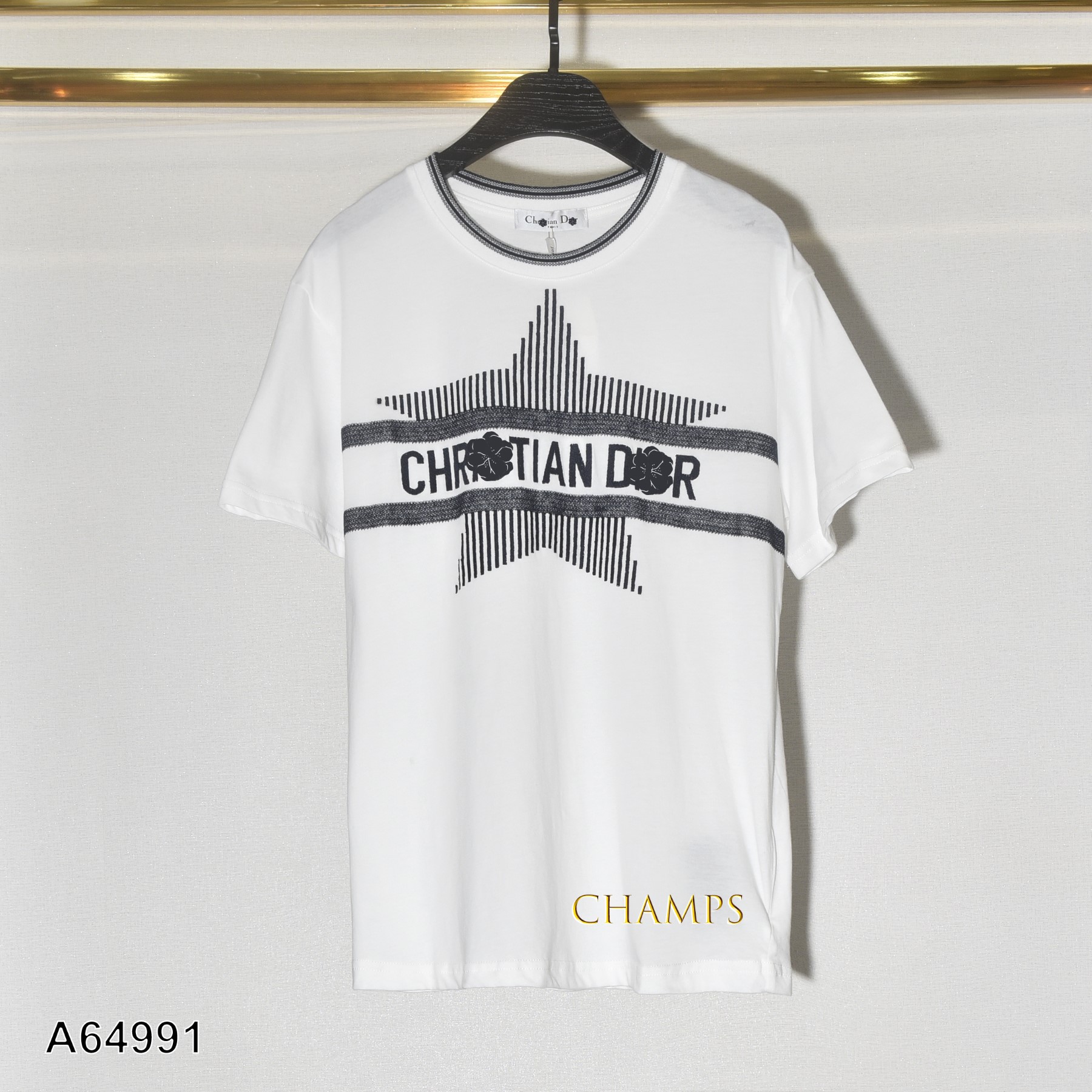 ÁO THUN SUÔN TRẮNG CHỮ XANH DIOR 64991