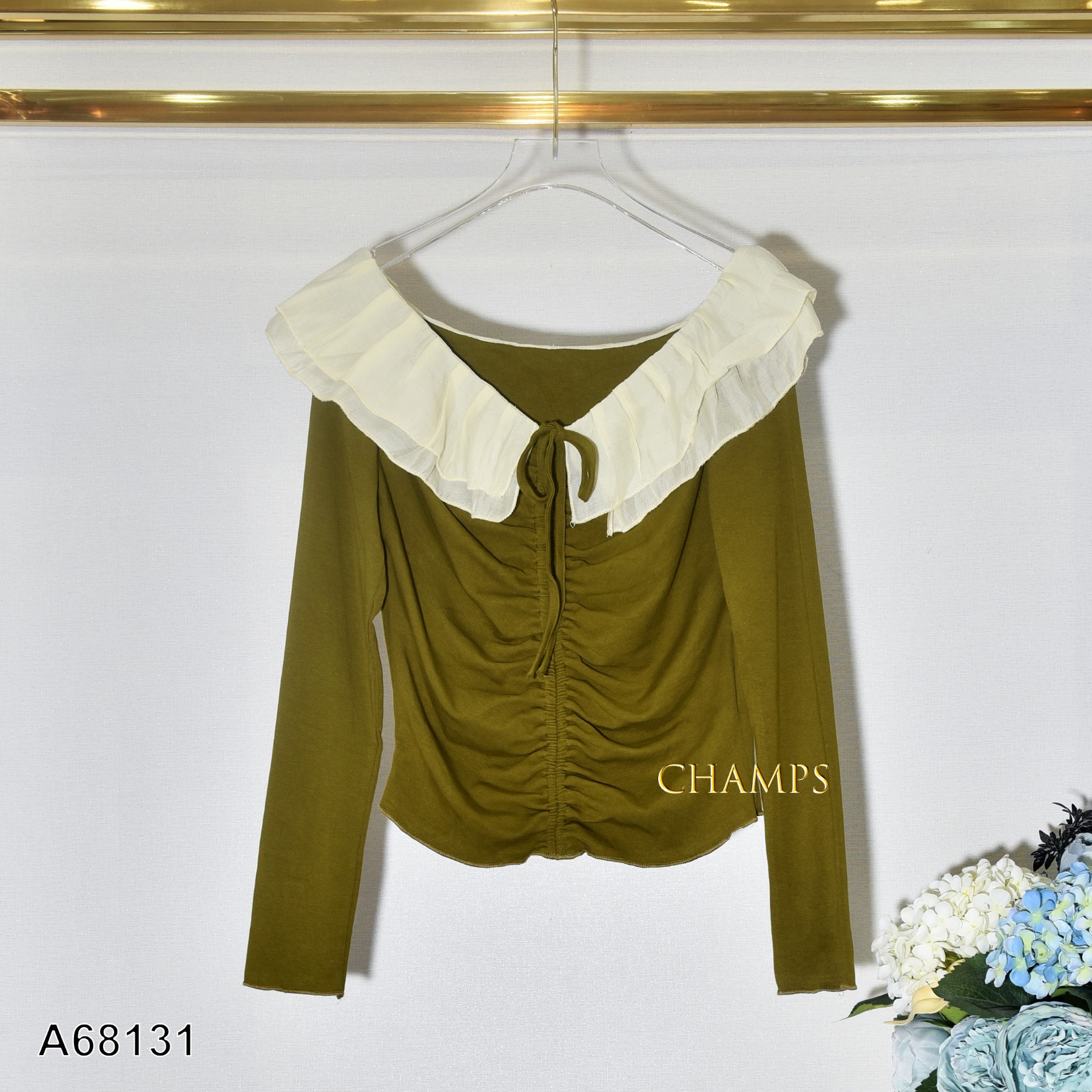 ÁO THUN XANH RÊU VAI TRỄ BÈO 68131