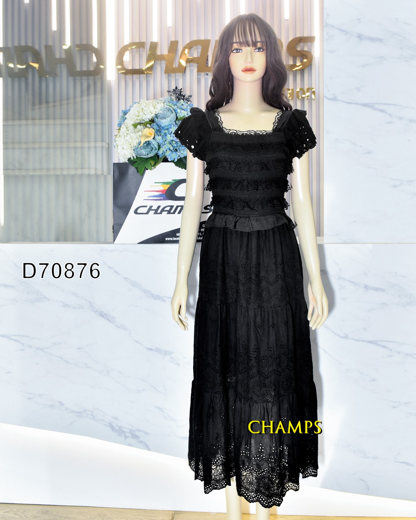 Váy sát nách Red Valentino màu xanh đen  Én shop hàng hiệu
