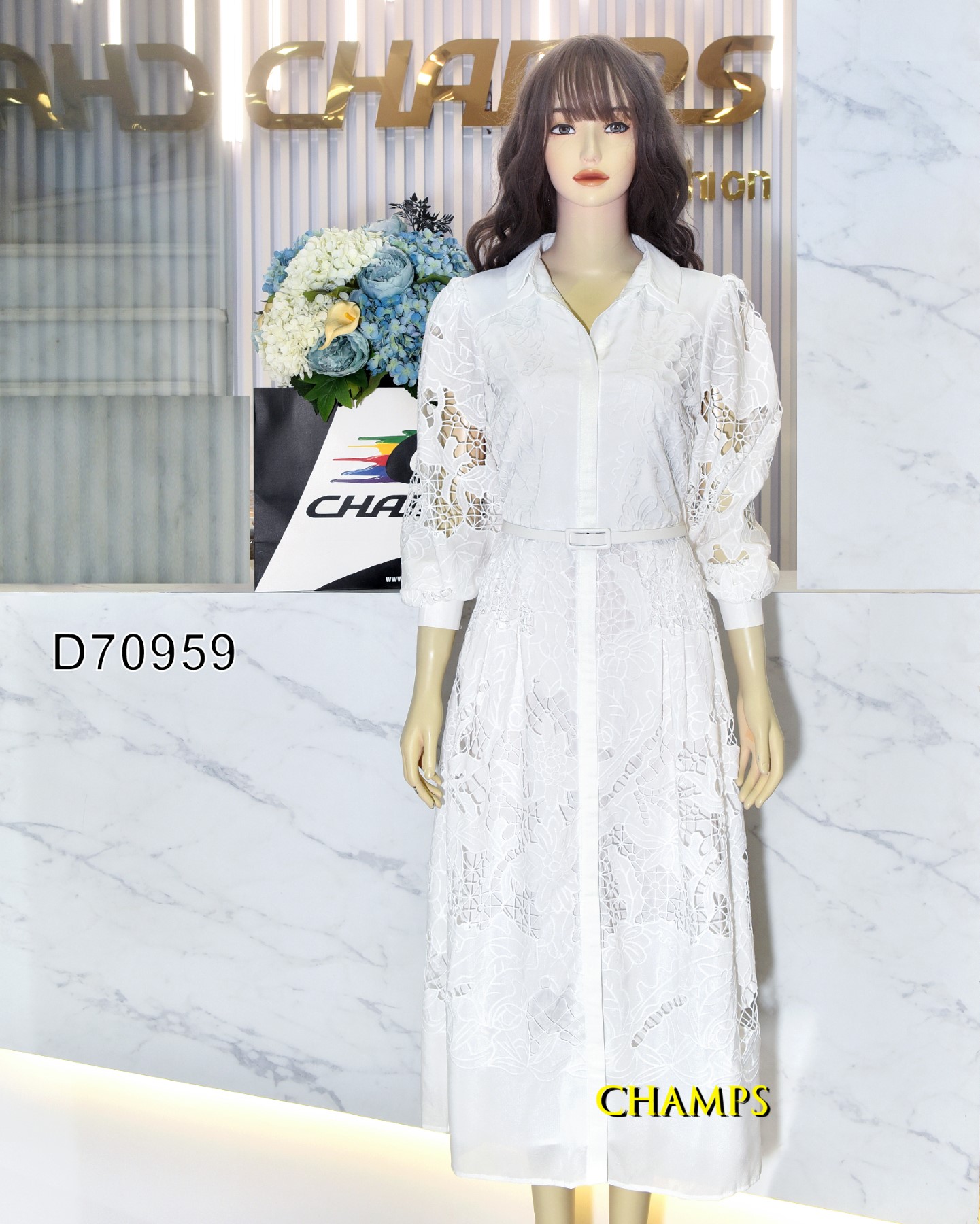 ĐẦM TRẮNG SƠ MI REN +DN 70959