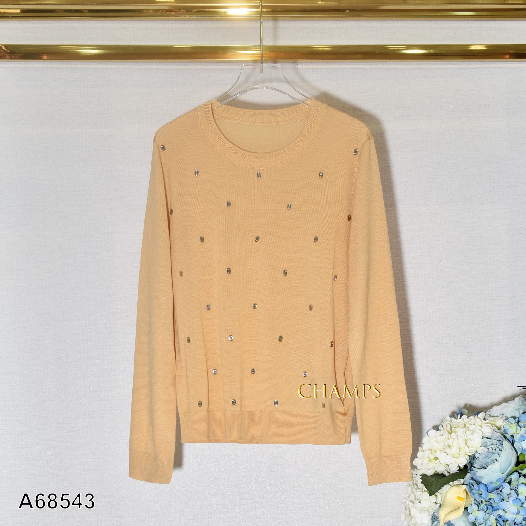 ÁO LEN VÀNG ĐÍNH NÚT 68543