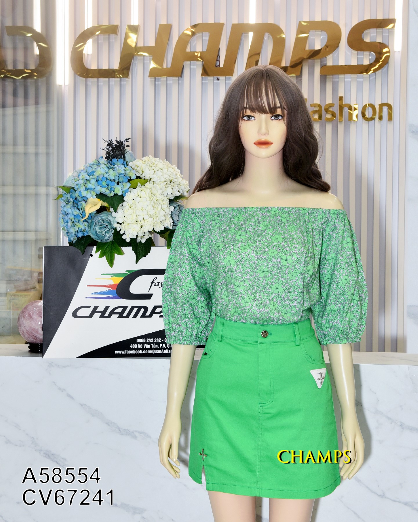 CHÂN VÁY XANH LÁ 67241