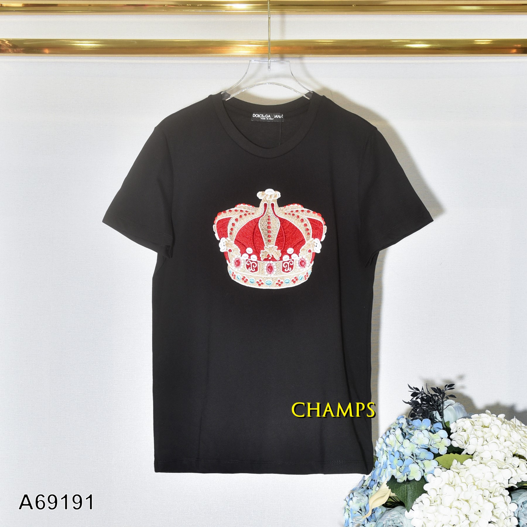 ÁO THUN ĐEN HOA TIẾT D&G 69191