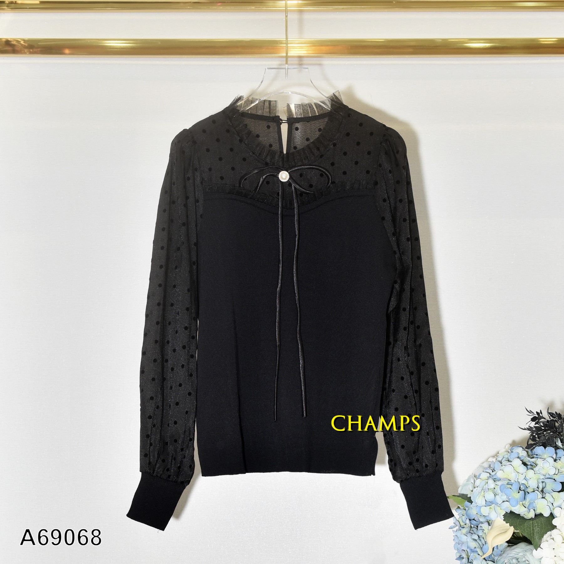 ÁO LEN ĐEN PHỐI BI 69068