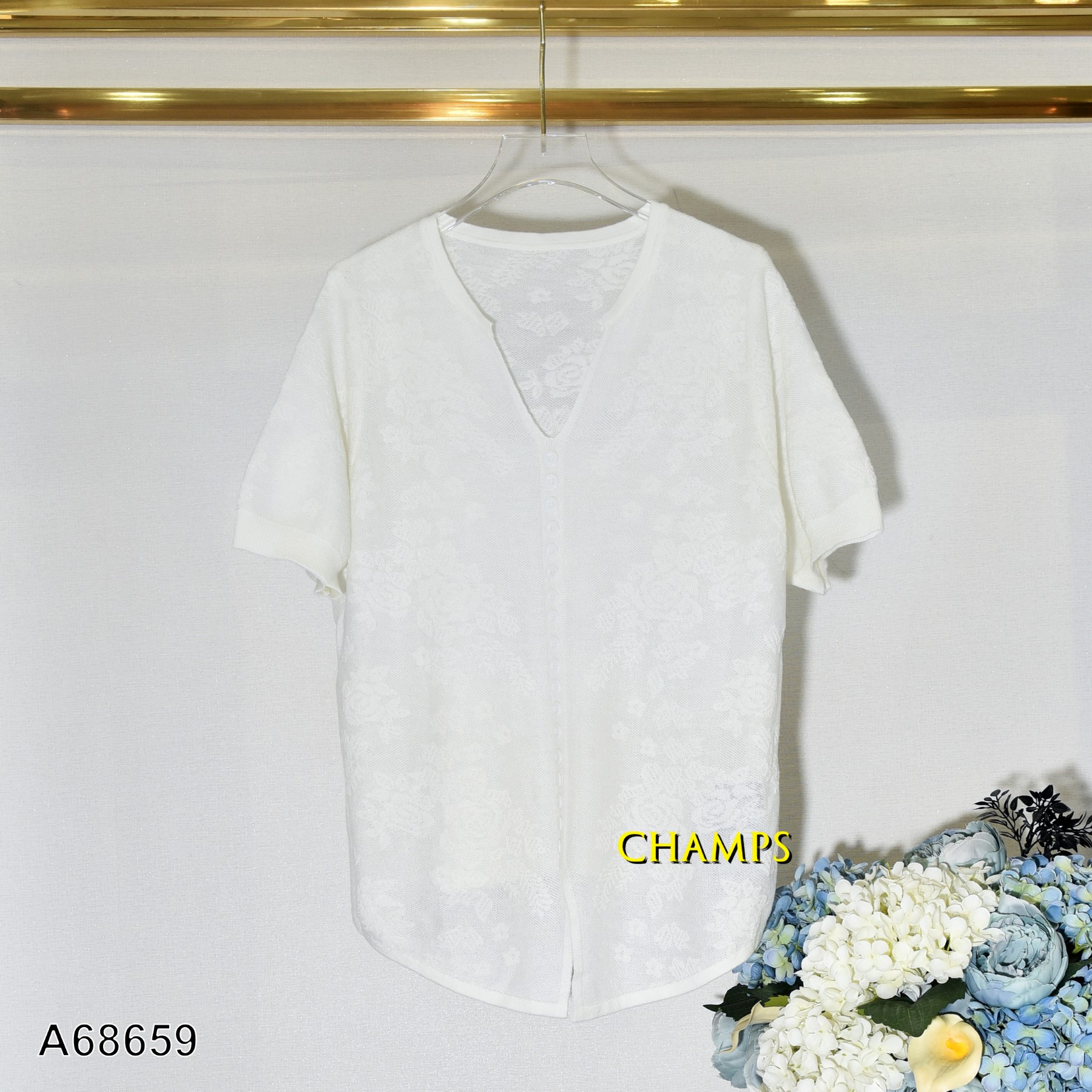 ÁO LEN TRẮNG NÚT 68659