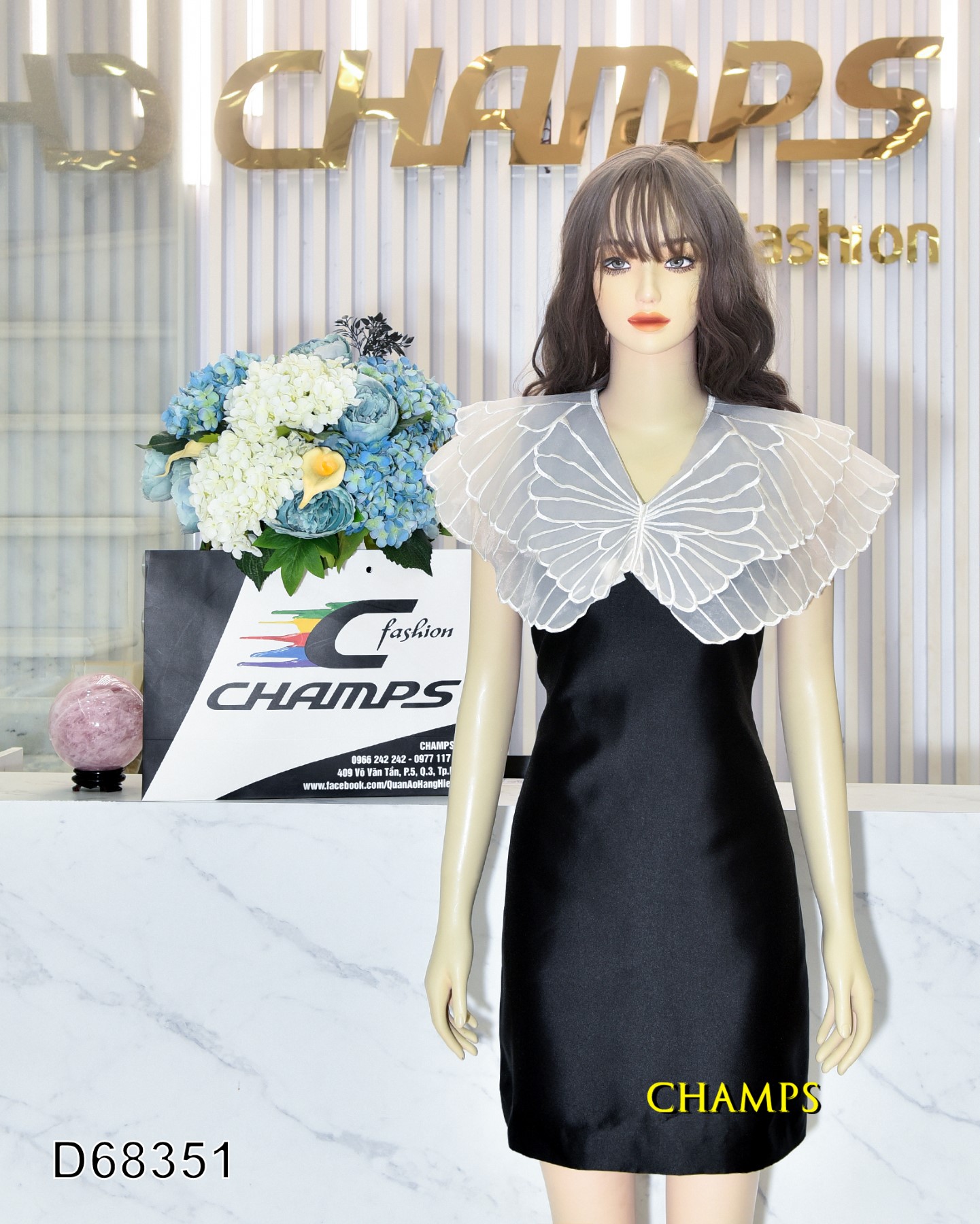 ĐẦM ĐEN CHOÀNG BƯỚM 68351