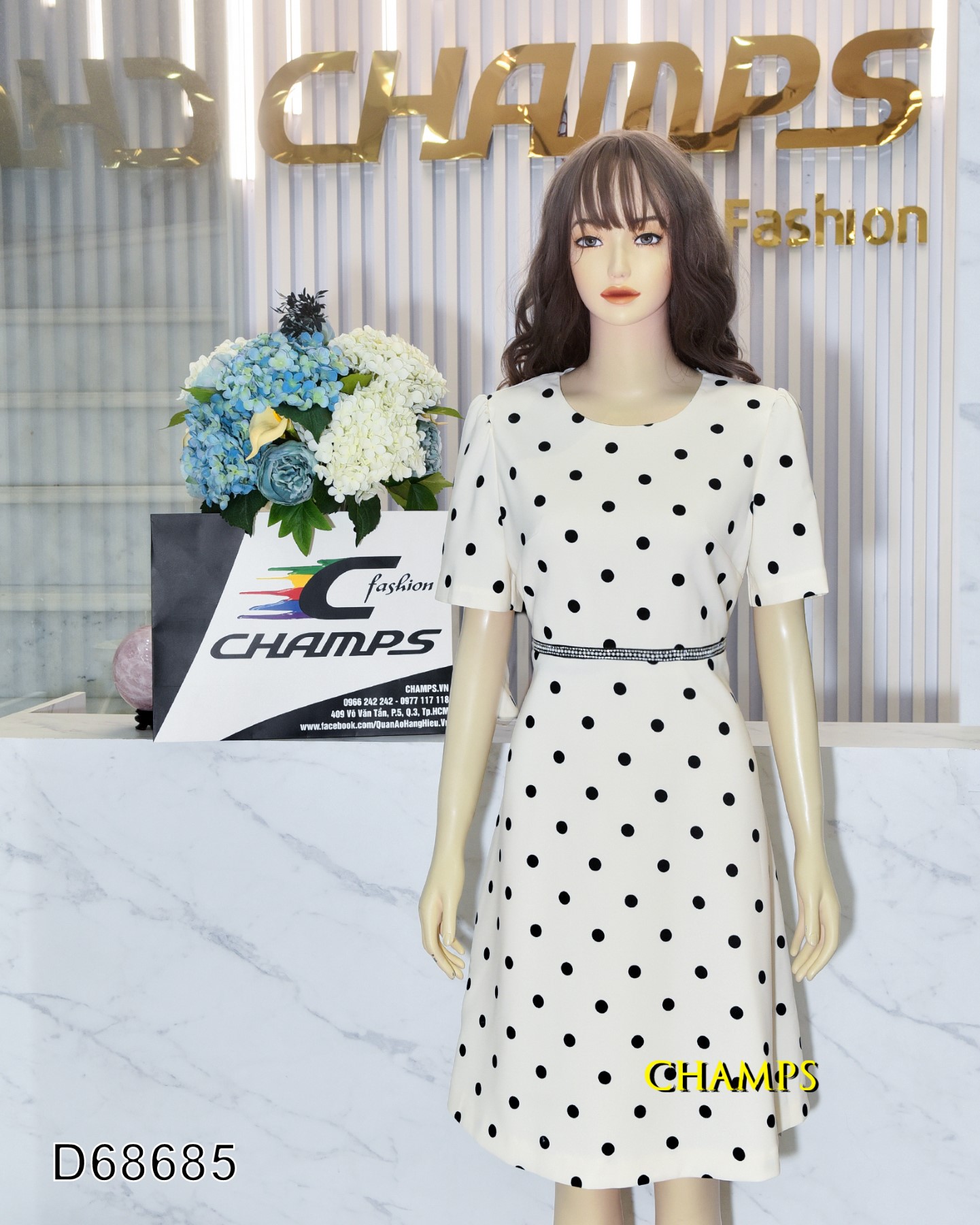 ĐẦM TRẮNG CHẤM BI 68685