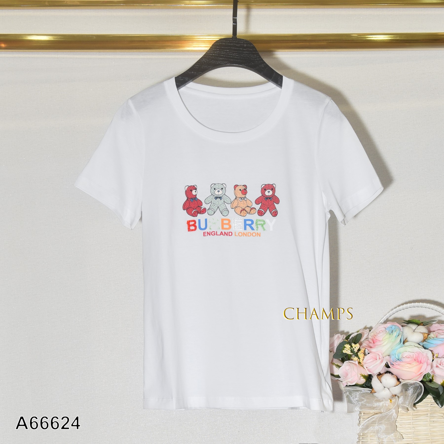 ÁO THUN TRẮNG GẤU BBR 66624