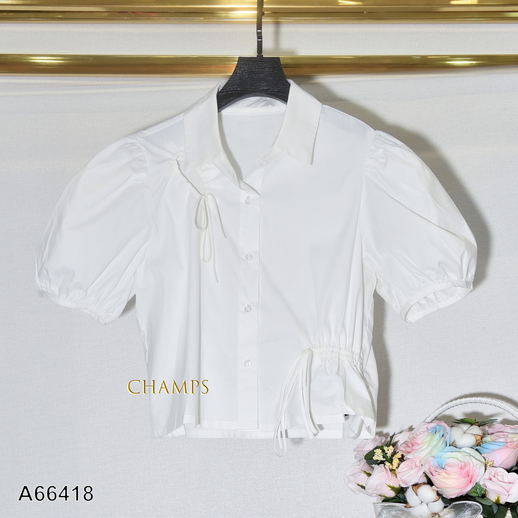 ÁO TRẮNG LỬN RÚT DÂY 66418