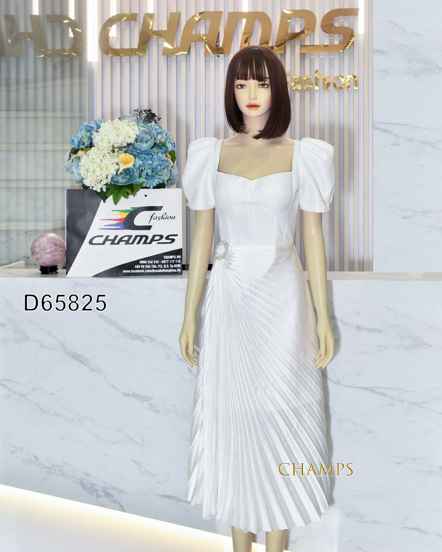 ĐẦM TRẮNG TÀ LỤA ĐÁ VUÔNG 65825