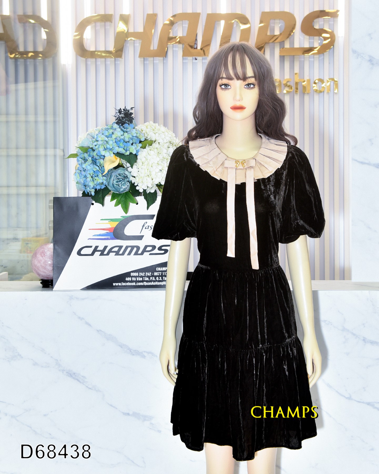 ĐẦM NHUNG SUÔN CỔ BÈO 68438