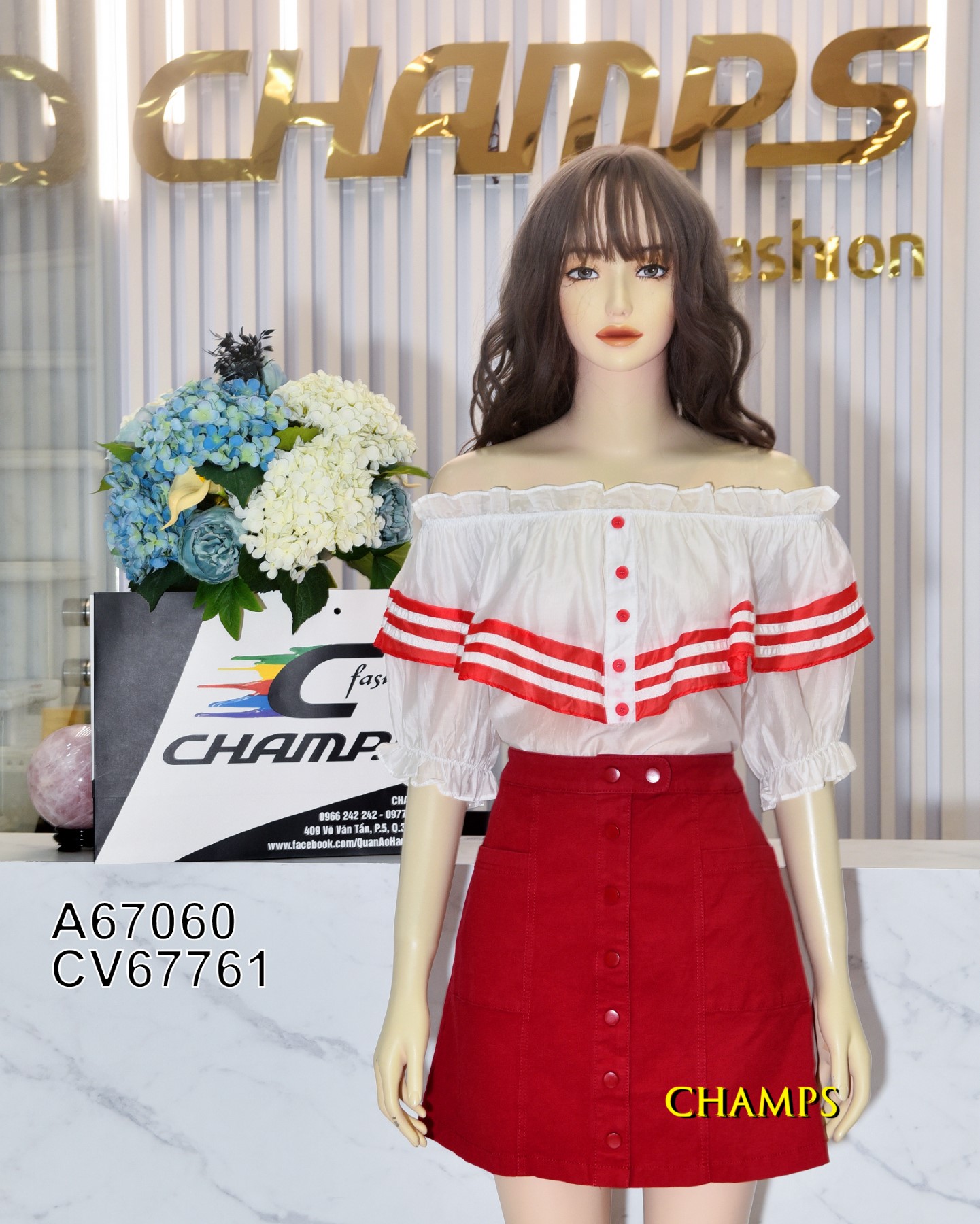 CHÂN VÁY JEAN ĐỎ 67761