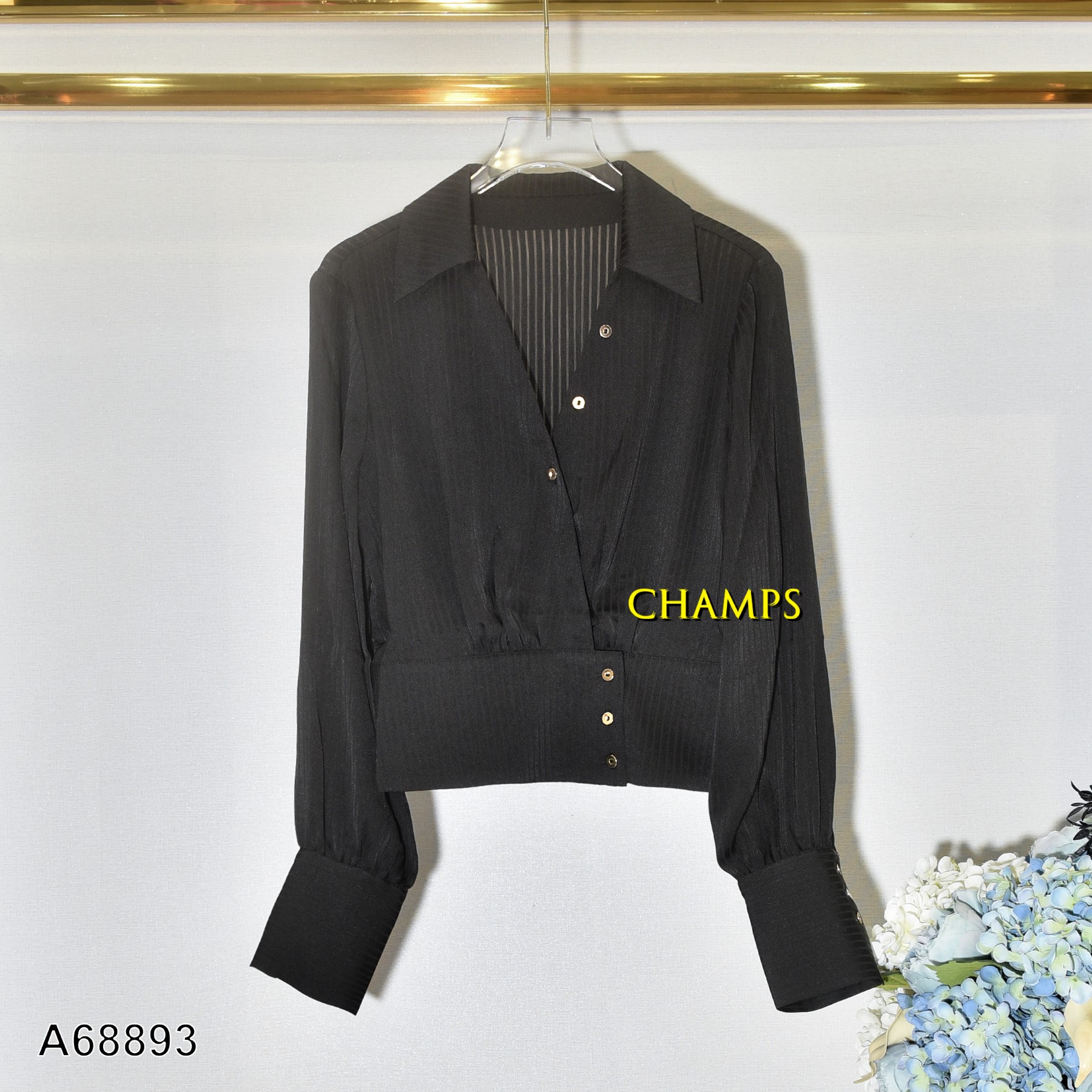 ÁO LỤA LỬNG ĐEN 68893