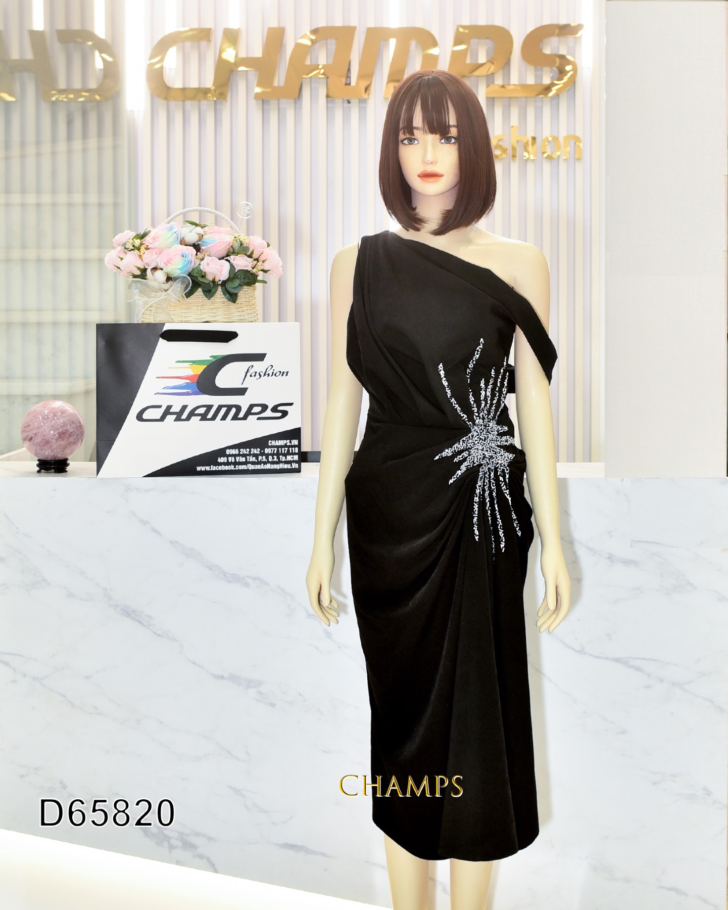 ĐẦM ĐEN NHÚNG 1 BÊN HẠT 65820