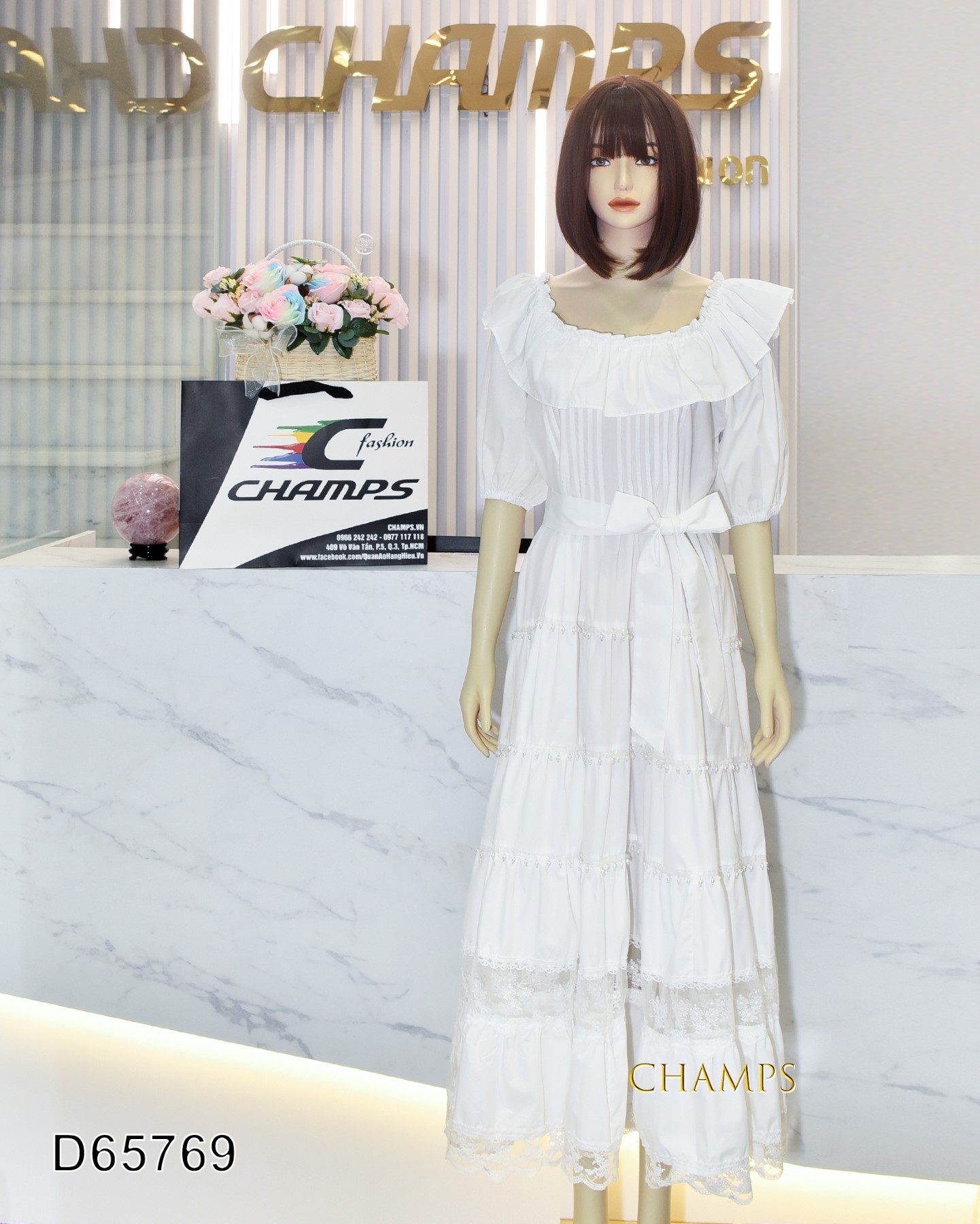 ĐẦM TRẮNG DÀI +DN 65769