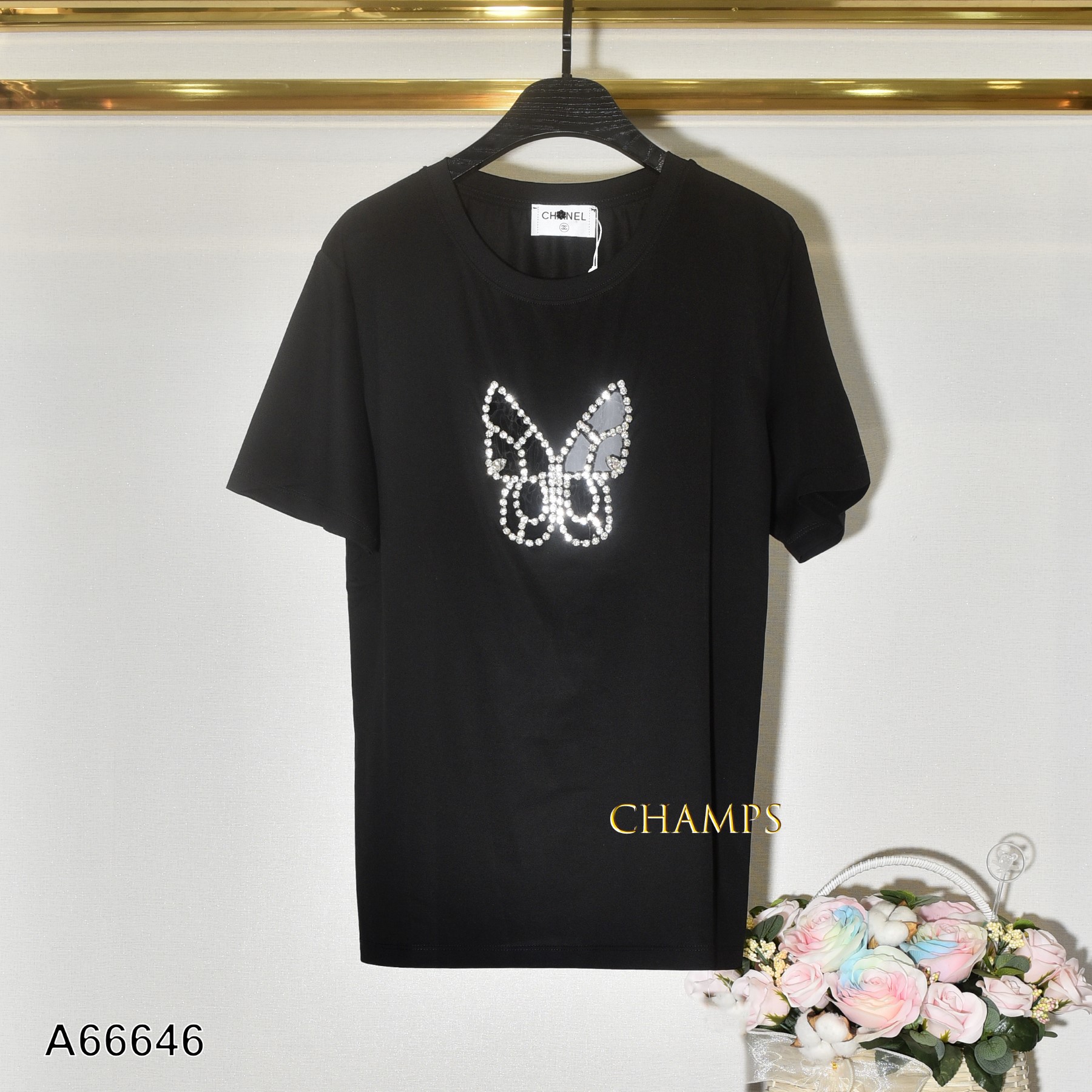 ÁO THUN ĐEN HẠT ĐÁ 66646