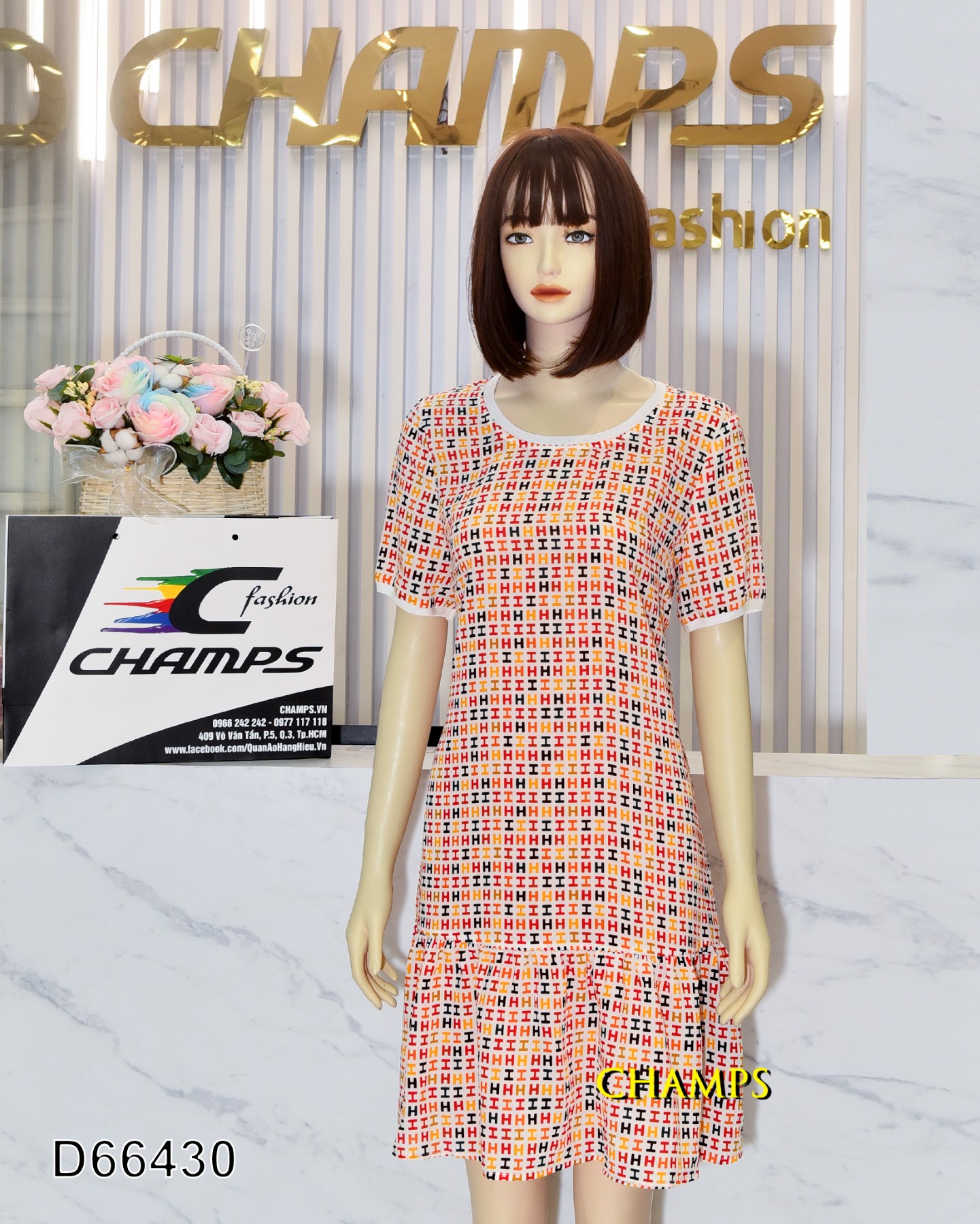 ĐẦM LỤA SUÔN KEM 66430