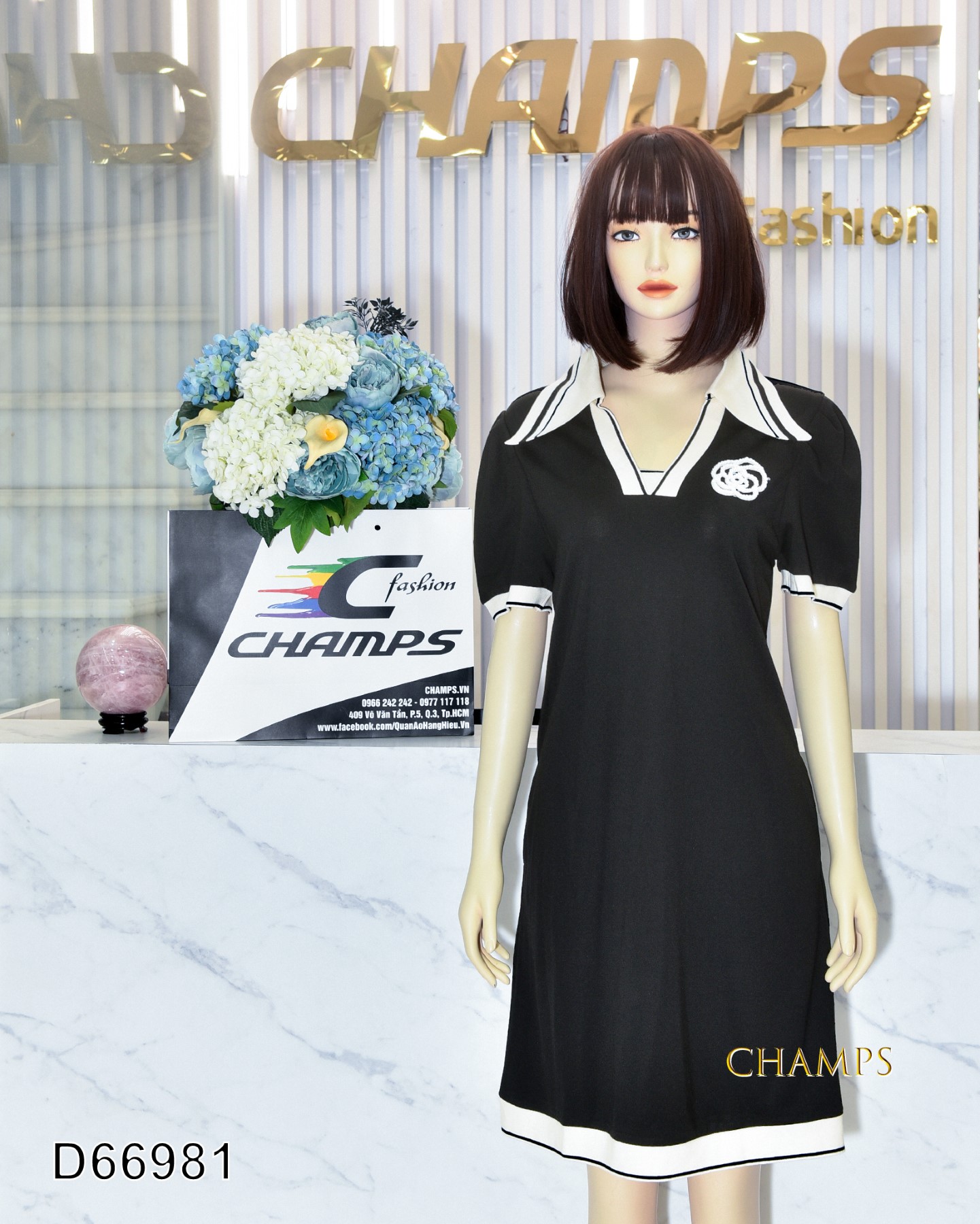 ĐẦM THUN ĐEN CƯỜM 66981