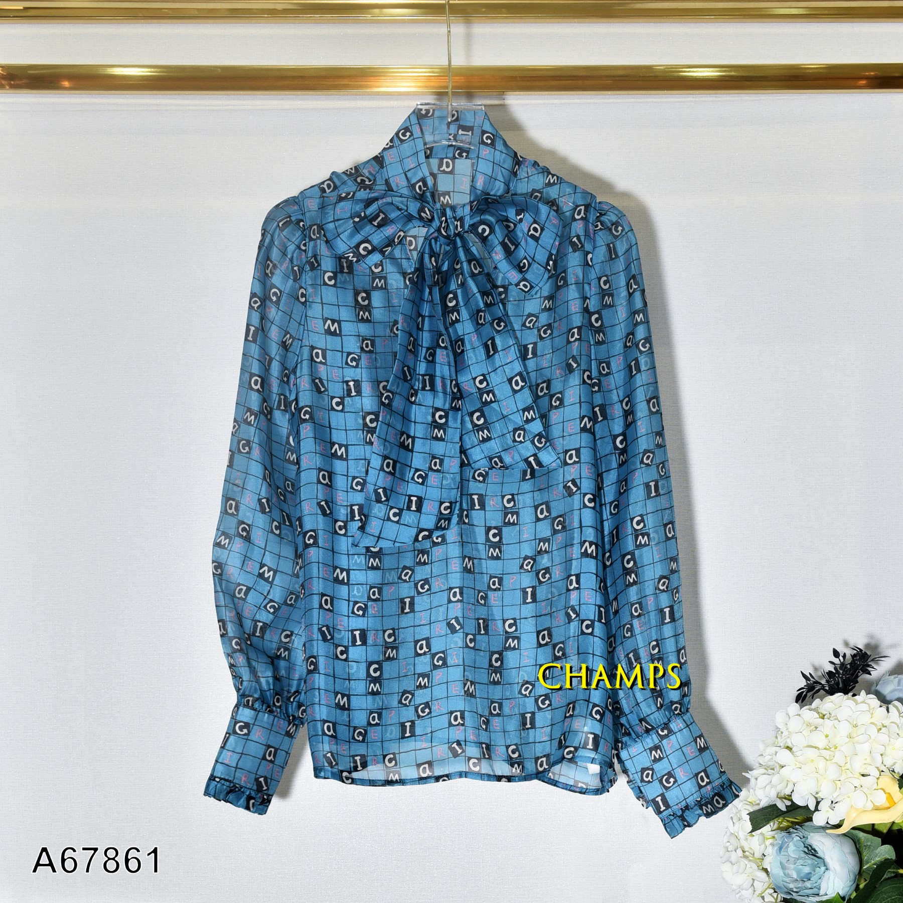 ÁO LỤA CHANEL XANH 67861