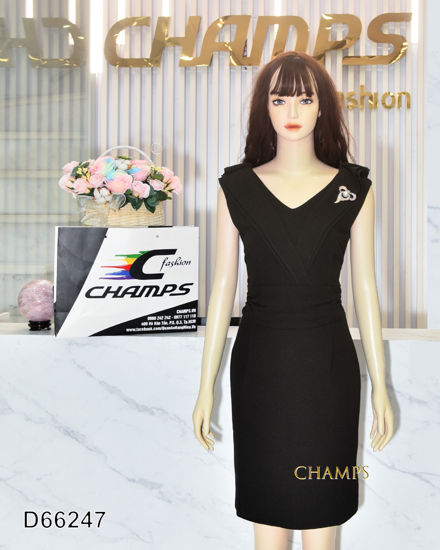 ĐẦM ALEX ĐEN +CÀI 66247