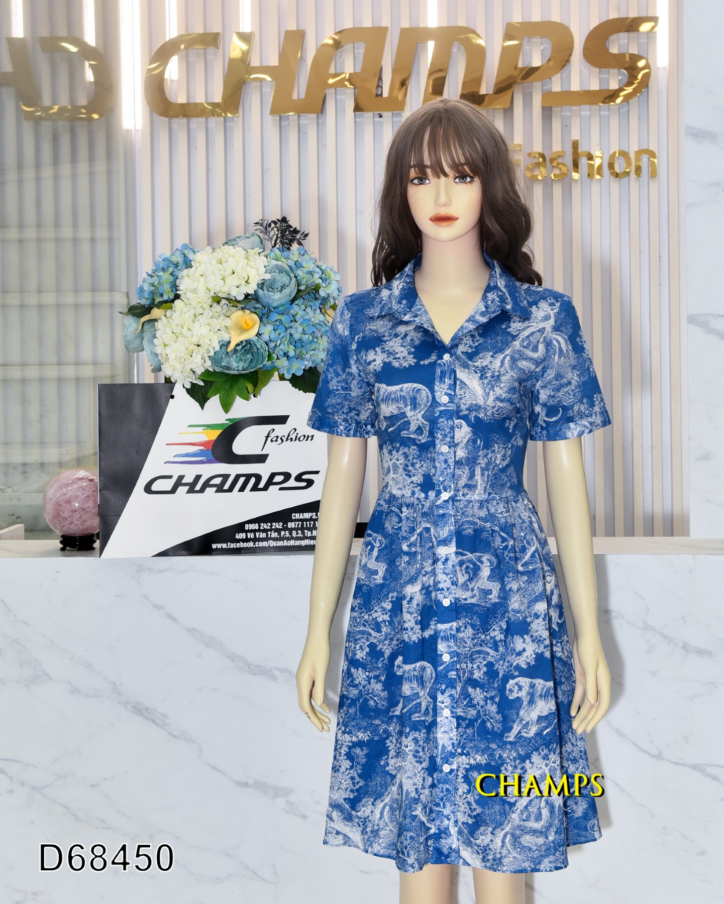 ĐẦM DIOR XANH 68450